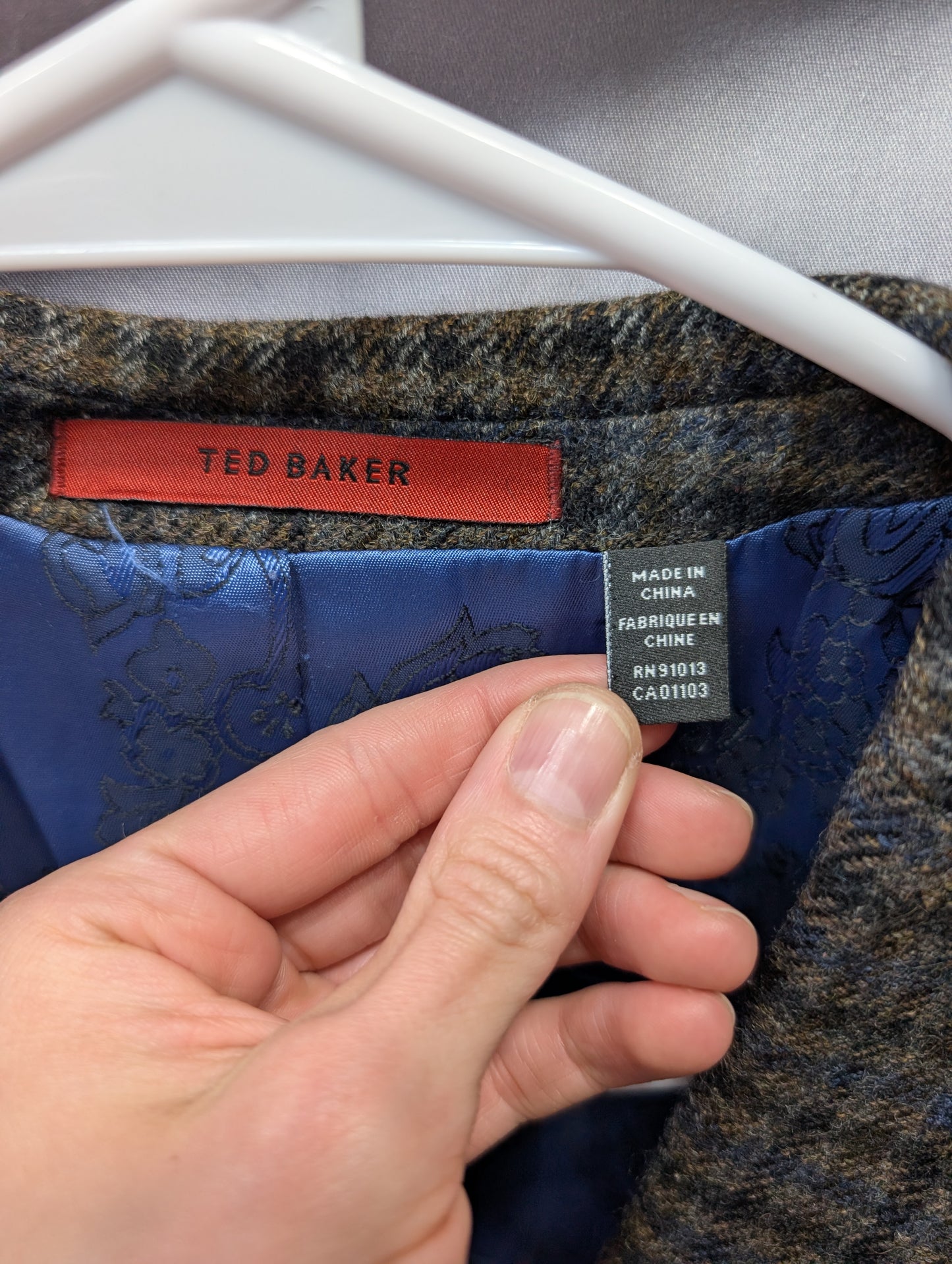 Ted Baker Checked Blazer – Like New Condition