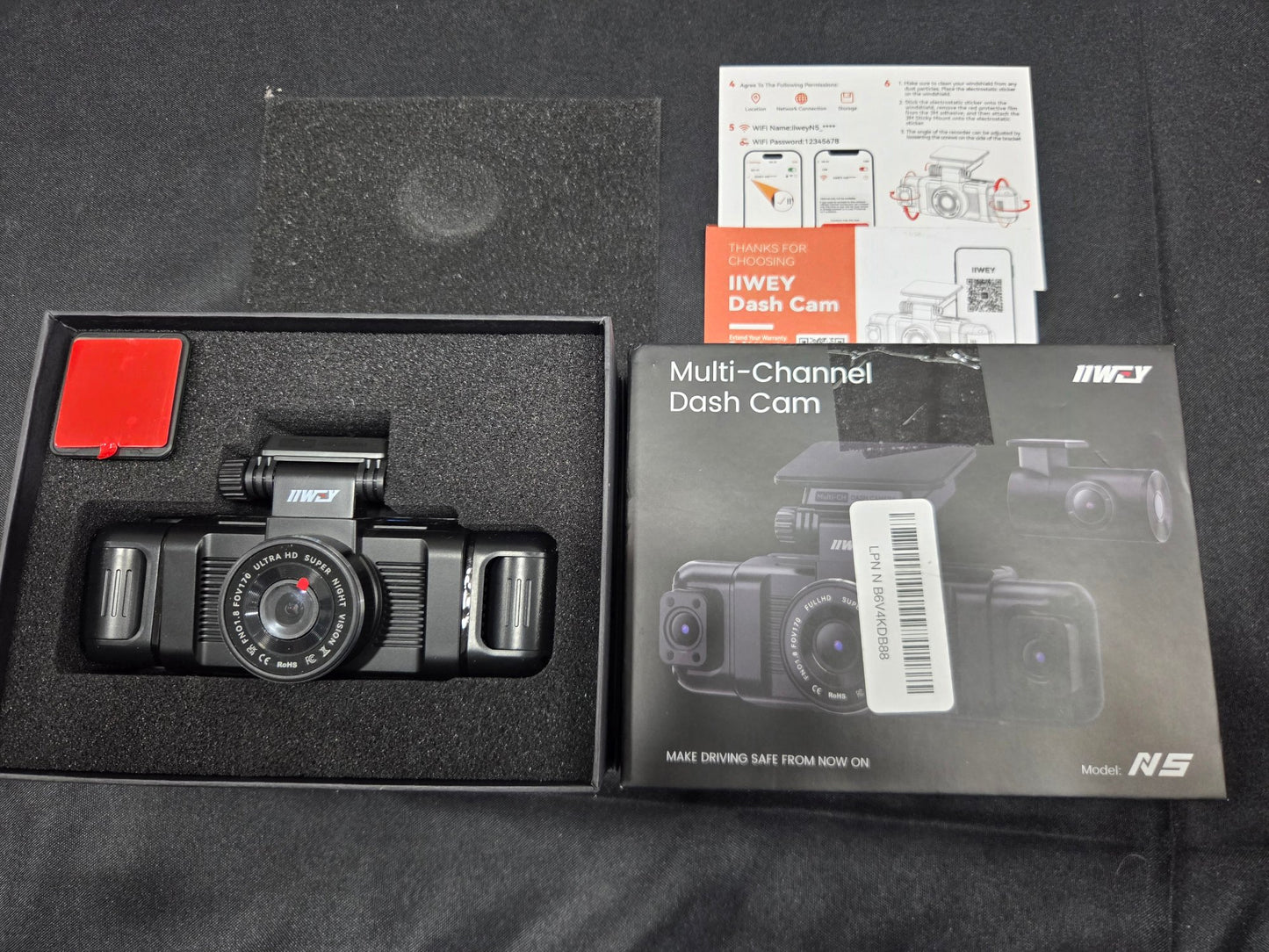 IIWEY N5 Multi-Channel Dash Cam Ultra HD Super Night Vision WiFi