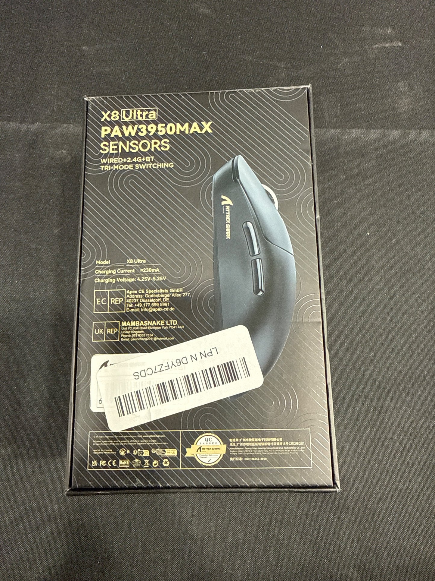 Attack Shark X8 Ultra PAW3950MAX Gaming Mouse 8K Wireless