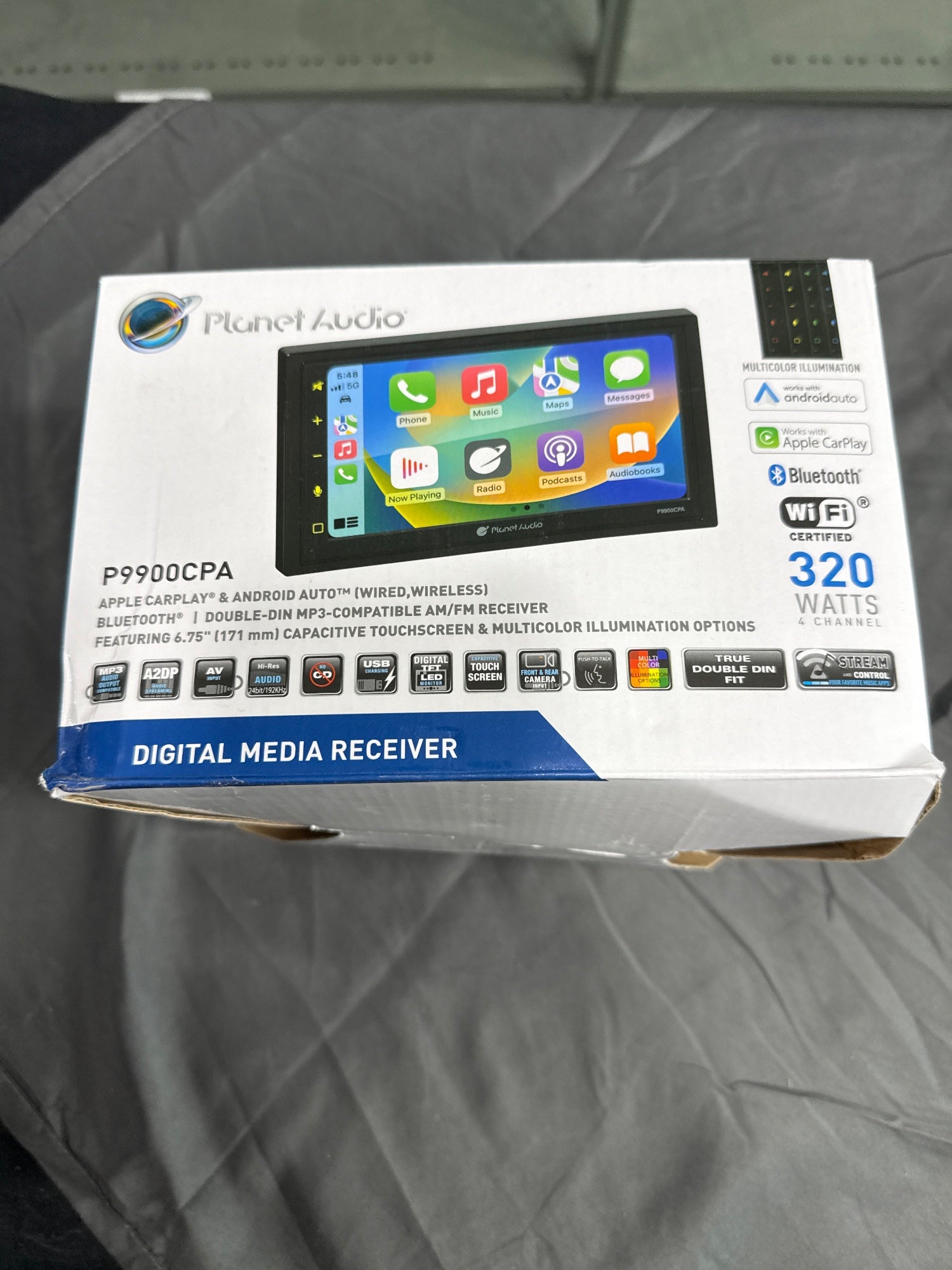Planet Audio P9900CPA Double DIN Car Stereo for Apple CarPlay Android