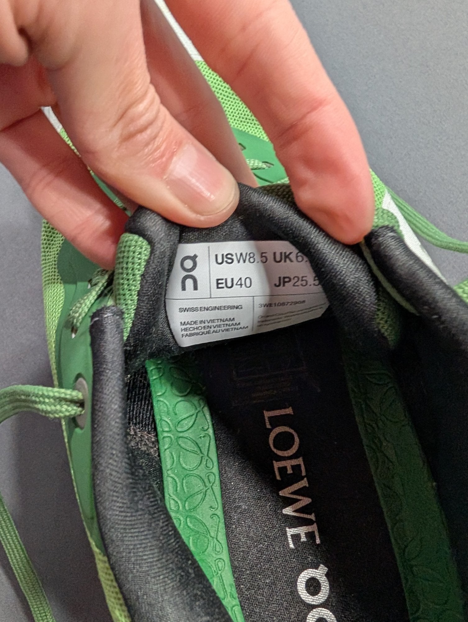 Loewe x On Cloudventure Women's Sneaker EU40 Green White