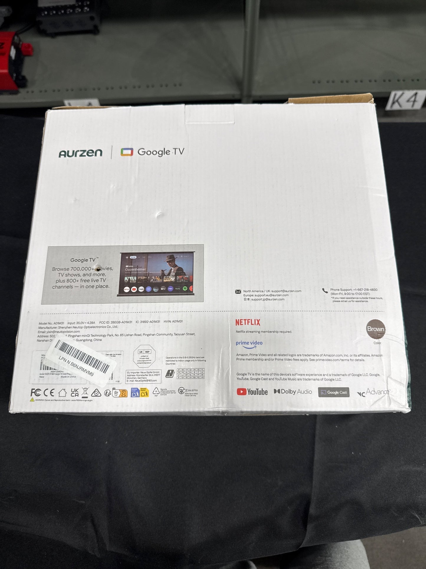 Aurzen EAZZE D1 Max Smart Projector 1080p LCD with Google TV