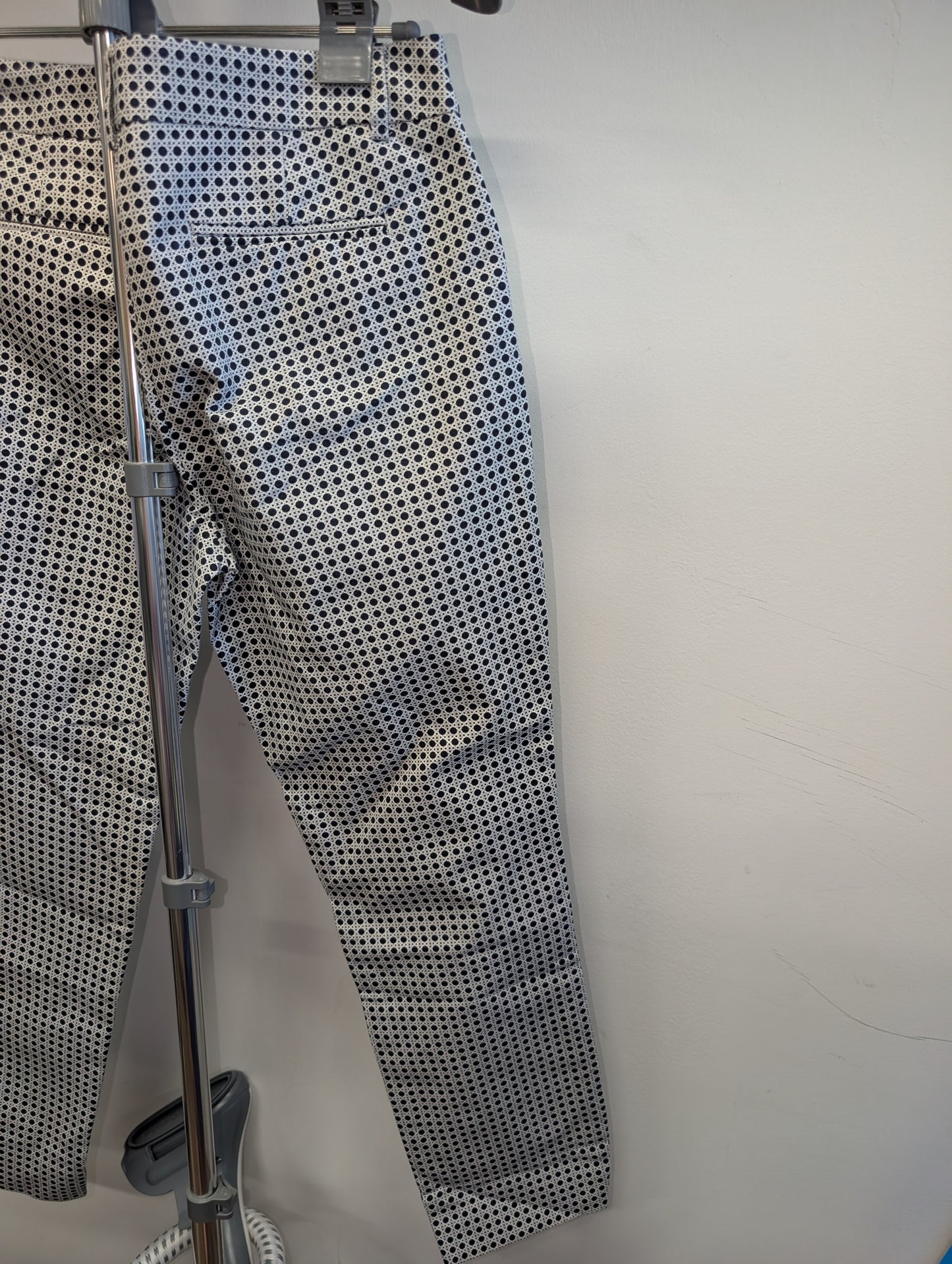 Adrienne Vittadini Black and White Polka Dot Trousers - UK 14