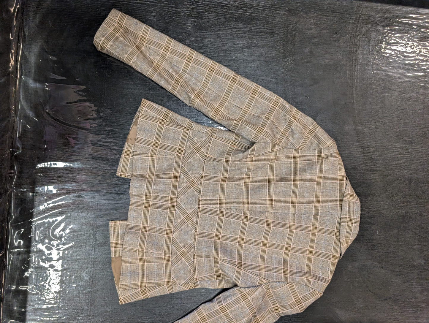 United Colors of Benetton Plaid Belted Blazer – Size 38, Like New