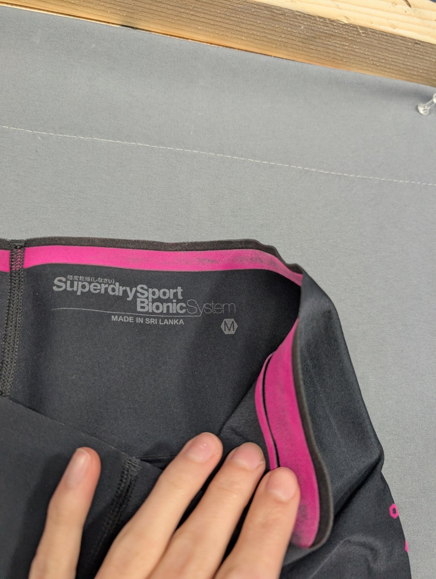 Superdry Sport Bionic System Leggings Medium Black Pink