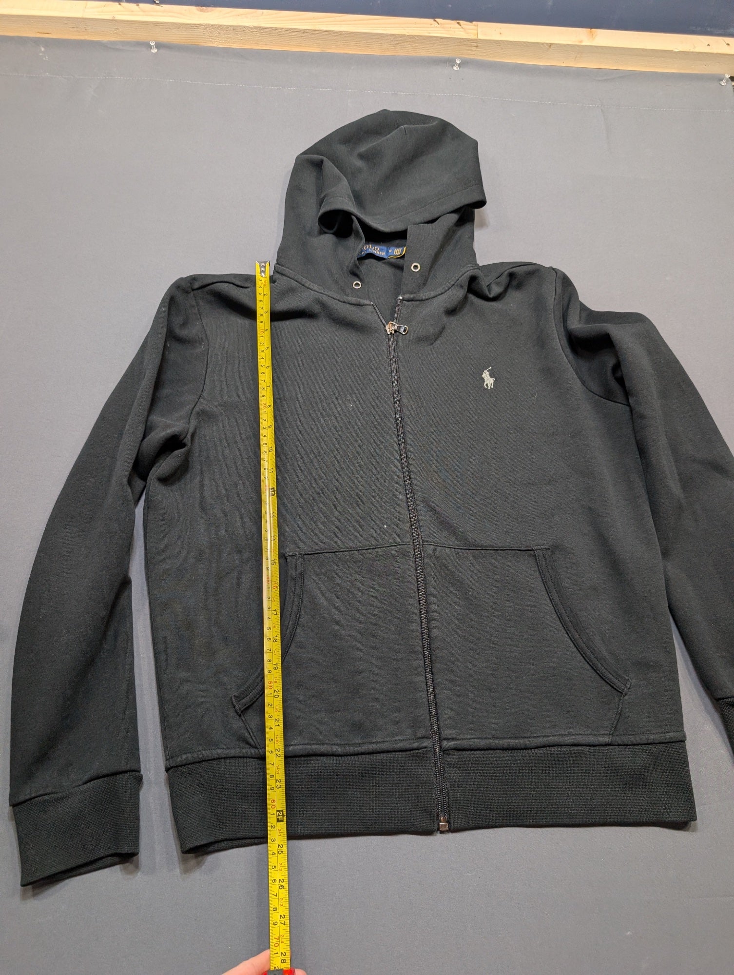 Polo Ralph Lauren Men's Full-Zip Hoodie Sweatshirt Dark Grey Size M