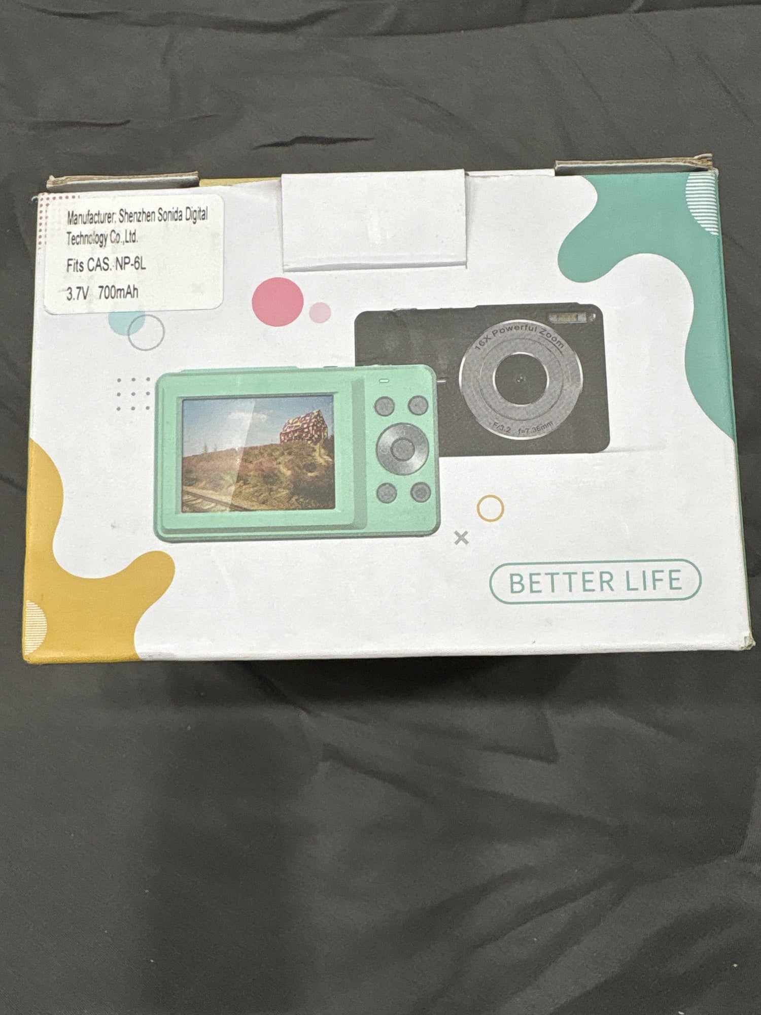 Better Life 44MP Digital Camera 16x Zoom Pink w/ SD Card & Battery