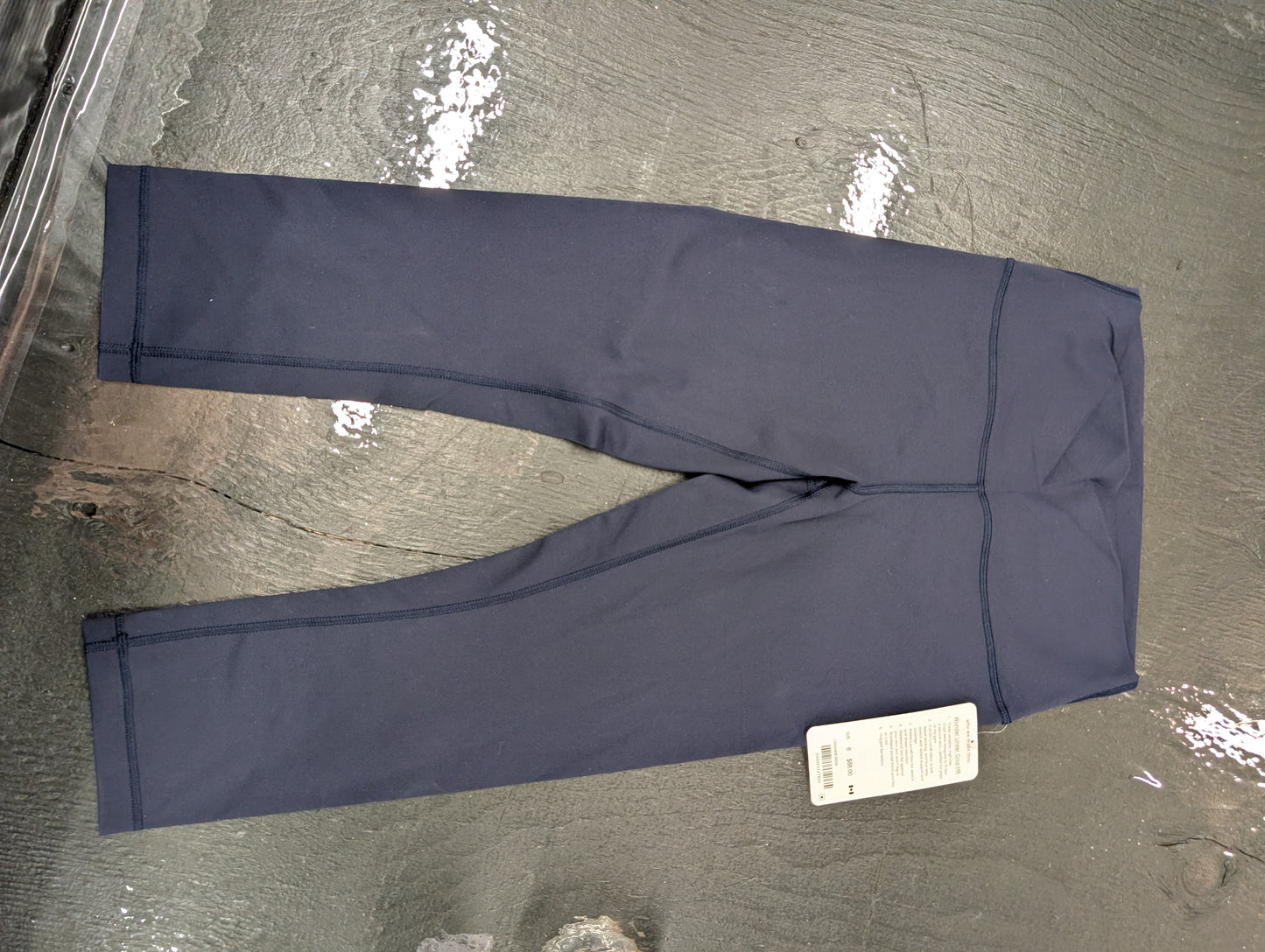 Lululemon Wunder Under Crop HR Leggings Size 8 Navy