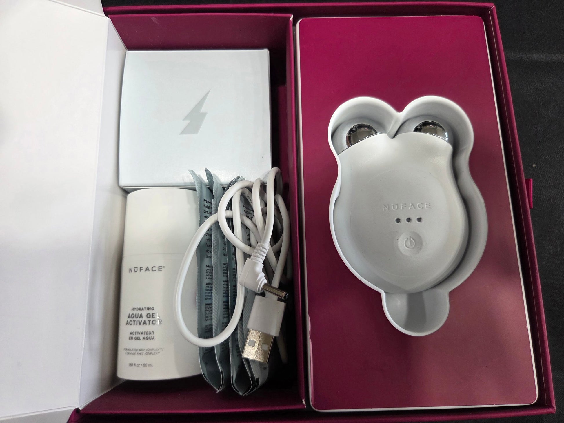 NuFace Mini+ Facial Toning Device Kit w/ Gel & Towelettes