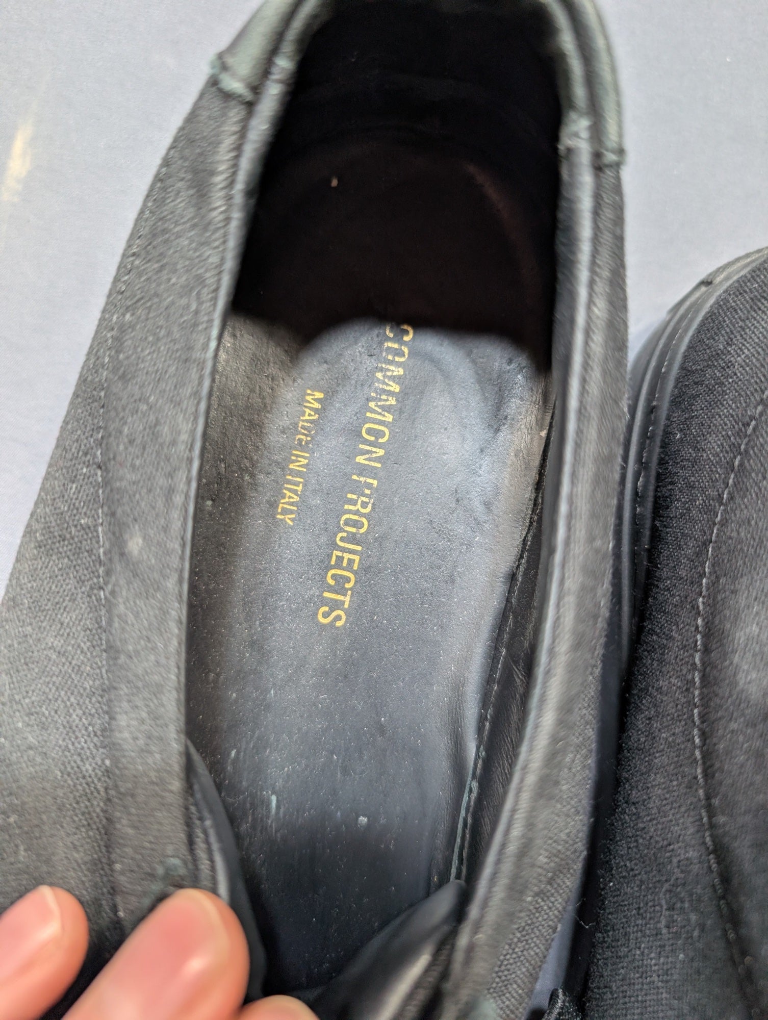 Common Projects Achilles Low Canvas Sneaker Black Men's Sz 43