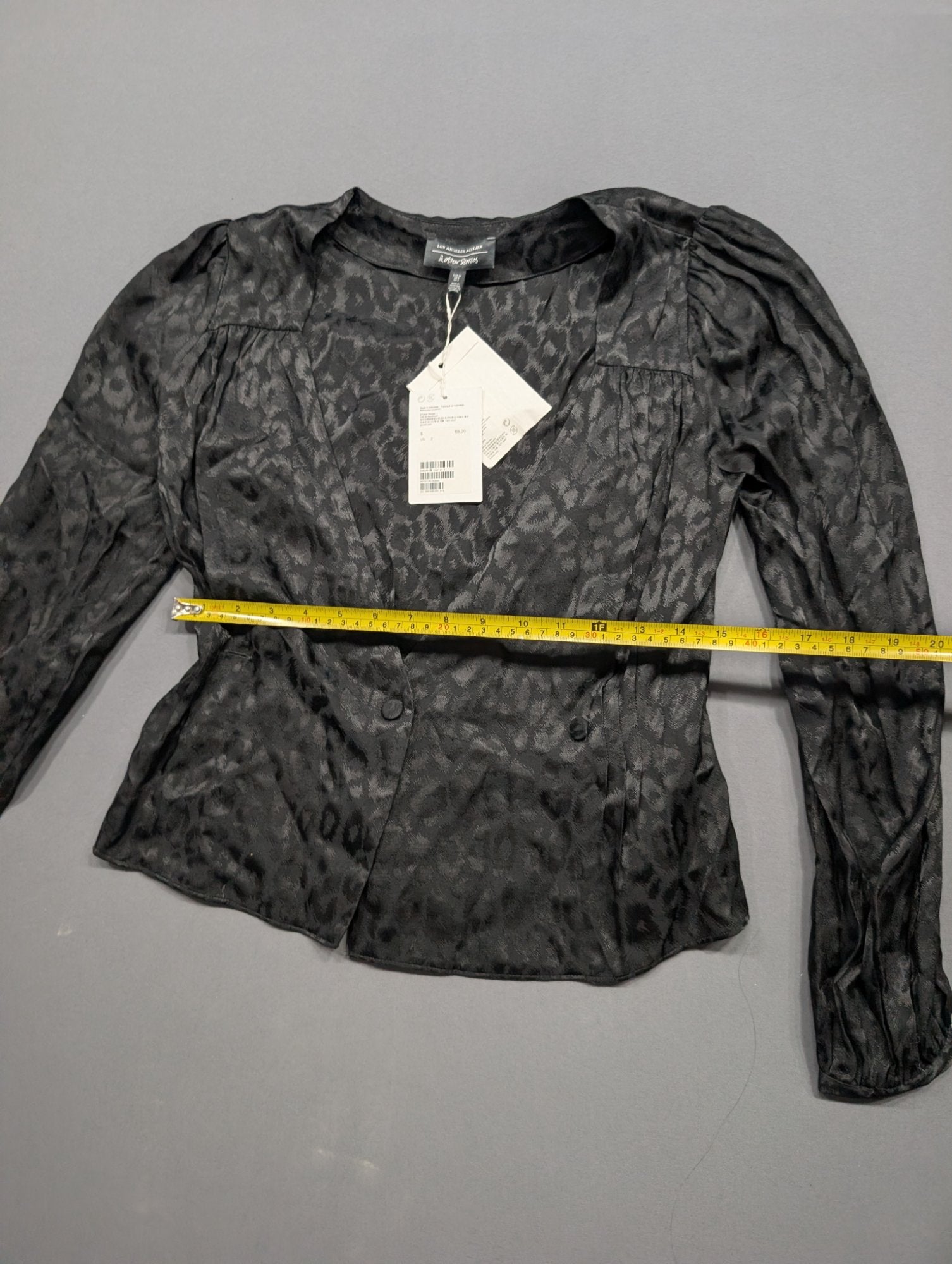 & Other Stories Los Angeles Atelier Leopard Blouse Black US 2