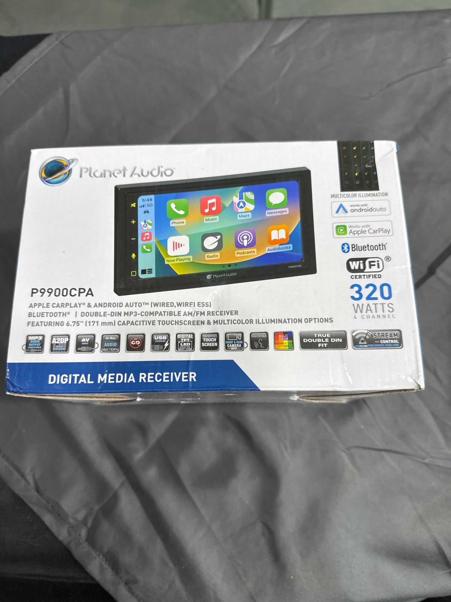 Planet Audio P9900CPA Double DIN Car Stereo for Apple CarPlay