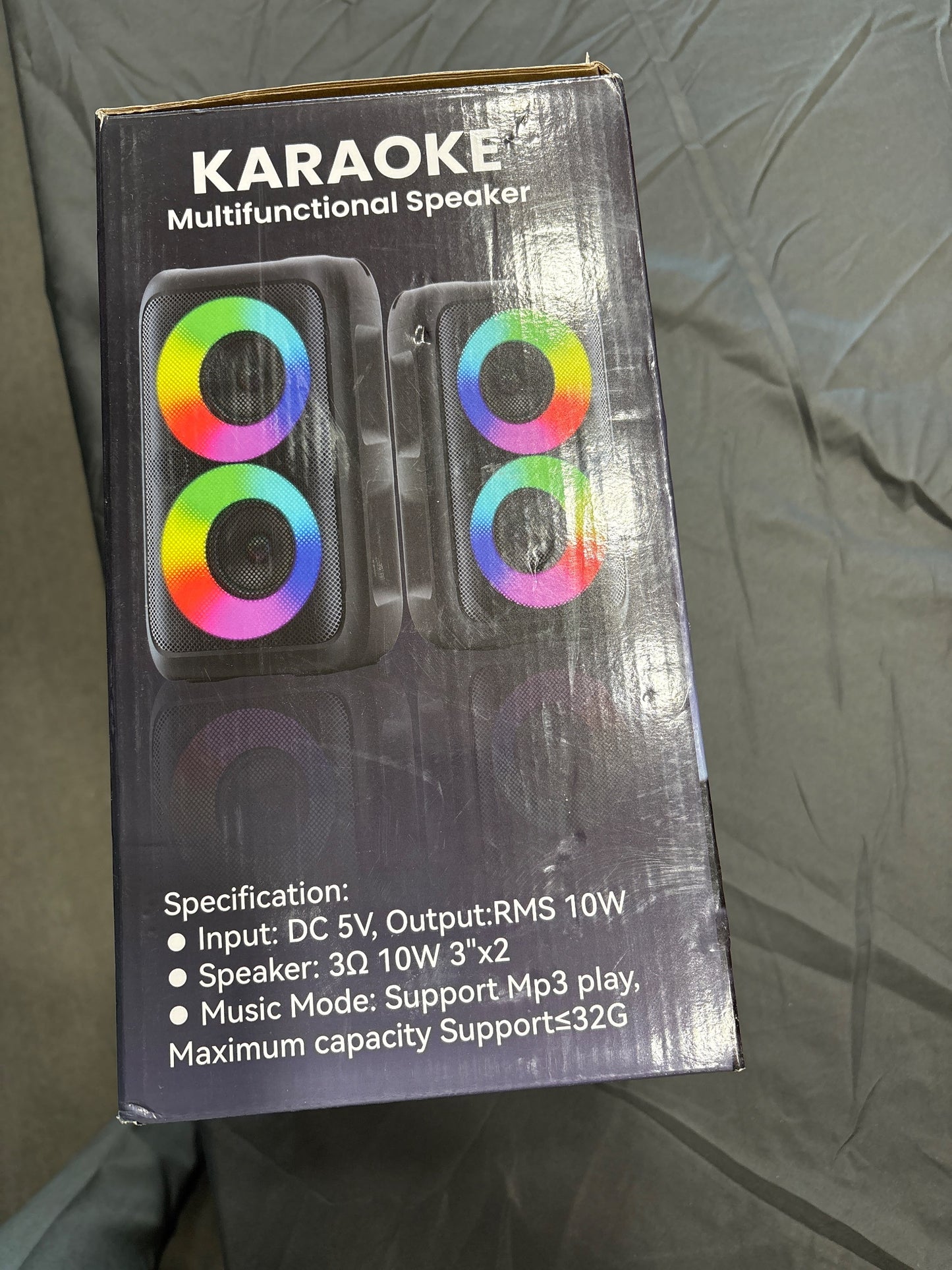 T-08 Karaoke Multifunctional Speaker 10W BT TWS 2 Wireless Mics RGB
