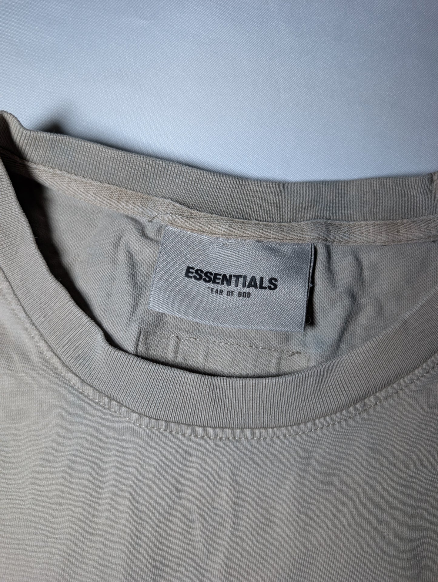 Fear of God Essentials Beige T-Shirt, Size M