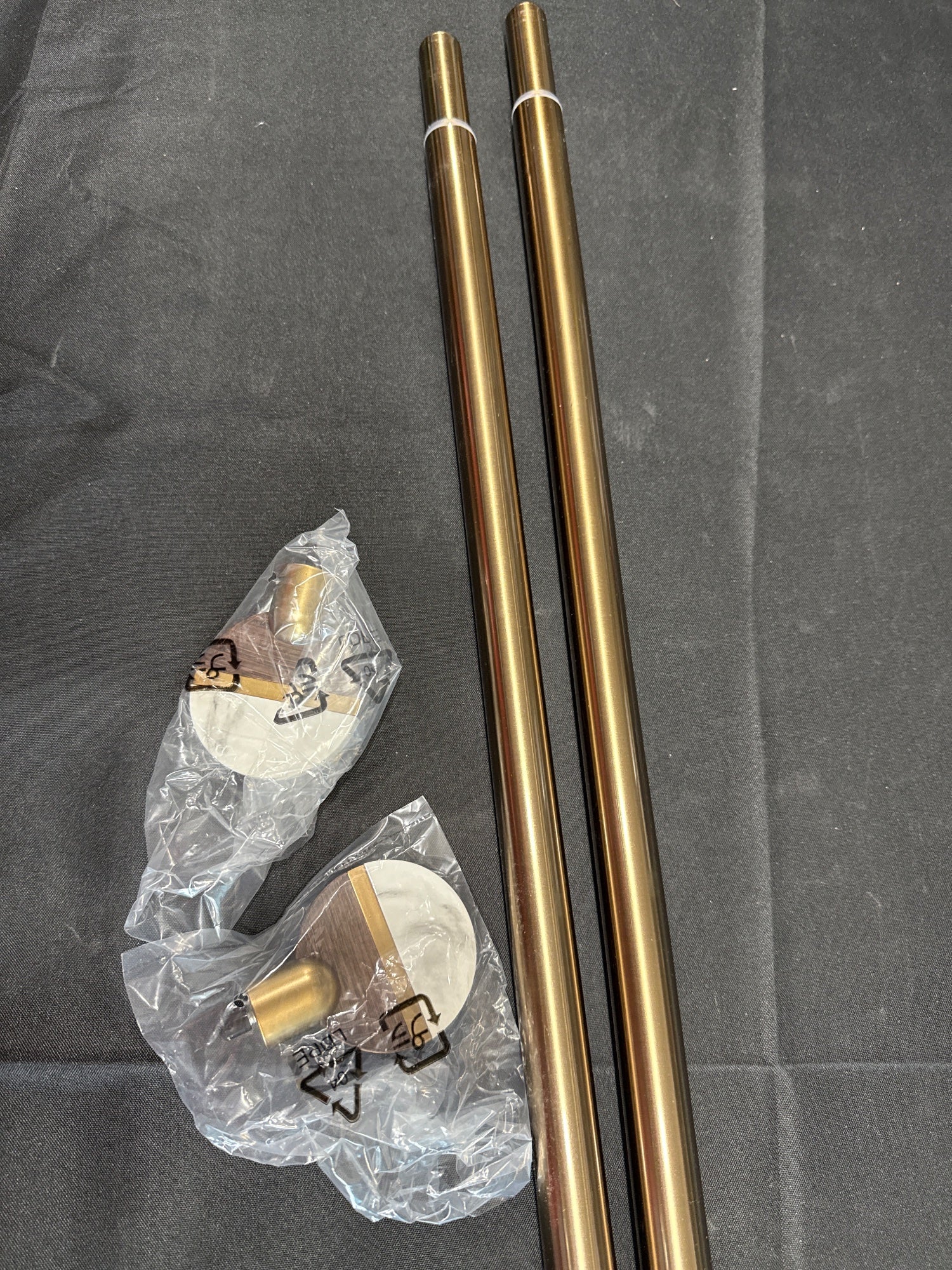 Umbra Lolly Adjustable Curtain Rod Brushed Brass 36-72in 2-Pack
