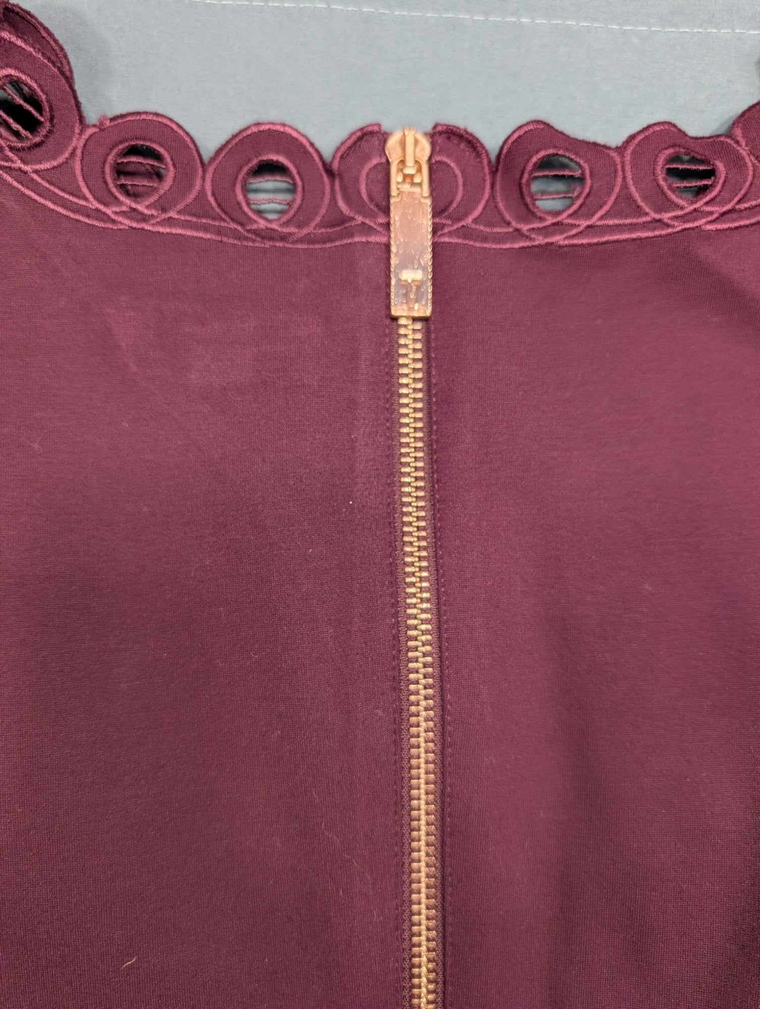Ted Baker London Bodycon Midi Dress Cutwork Lace Berry Pink