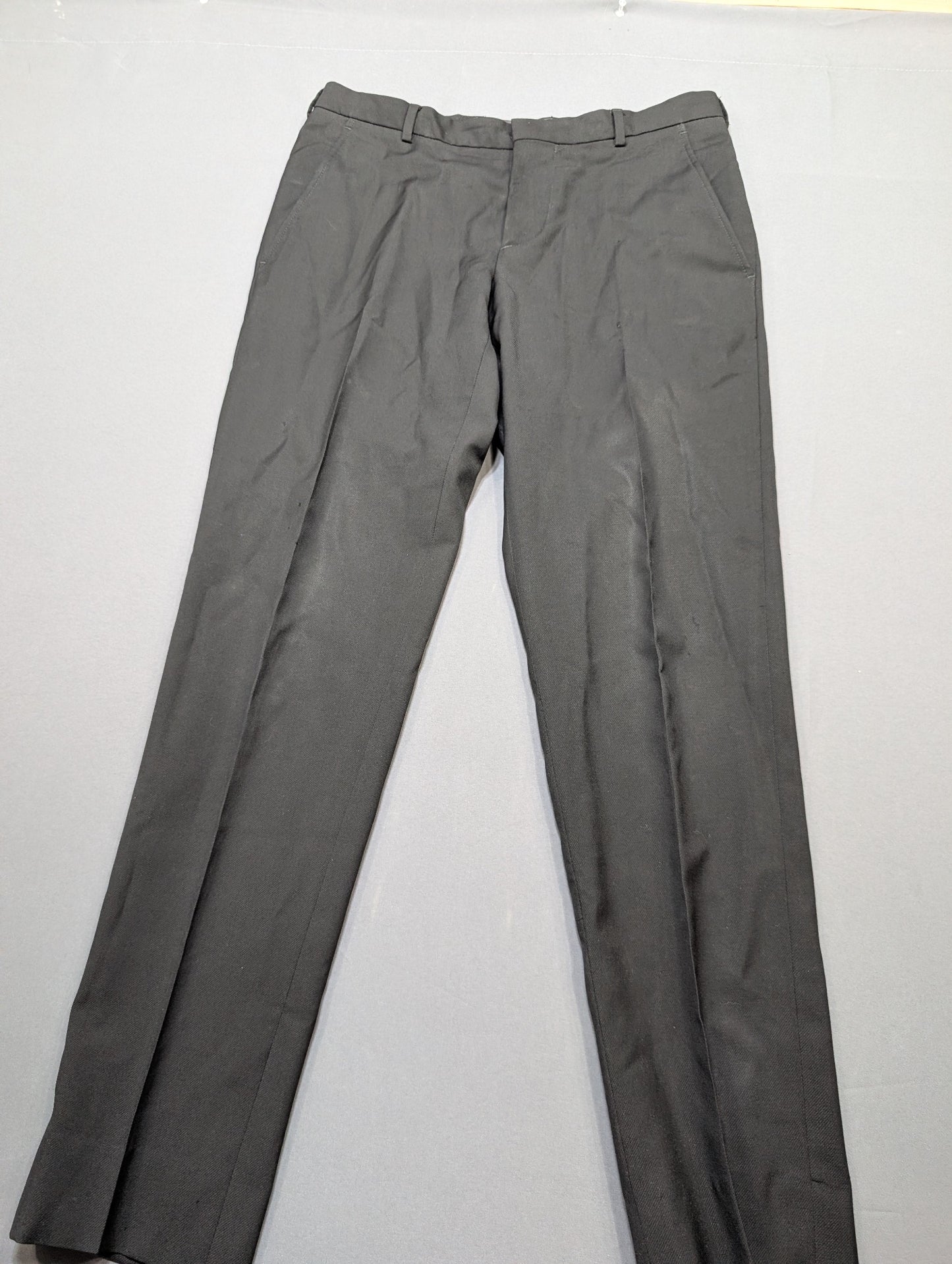 Gucci Uniform Dress Trousers Black Flat Front Slim Pants Size 46 for staff only not for sale