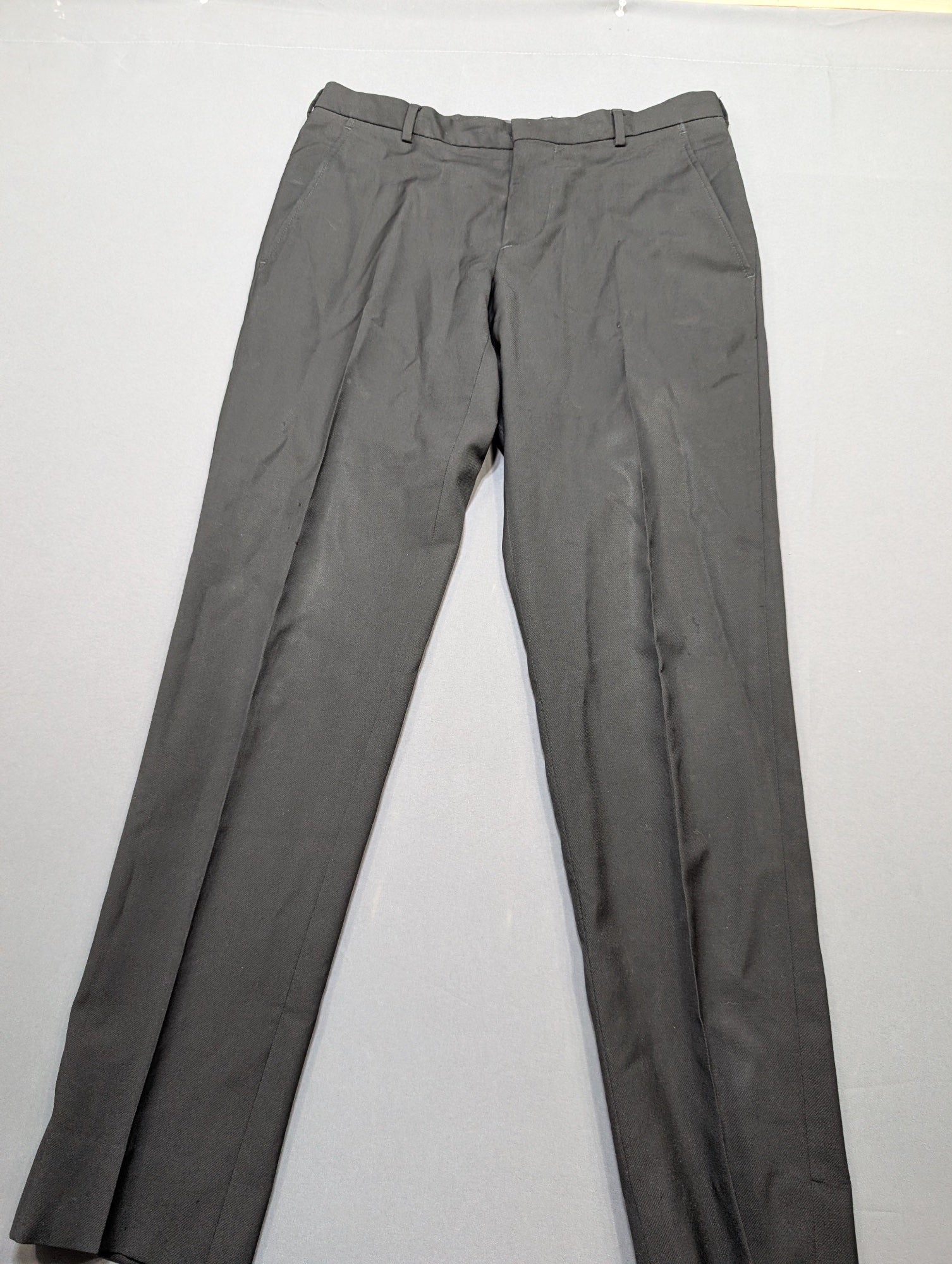 Gucci Uniform Dress Trousers Black Flat Front Slim Pants Size 46 for staff only not for sale