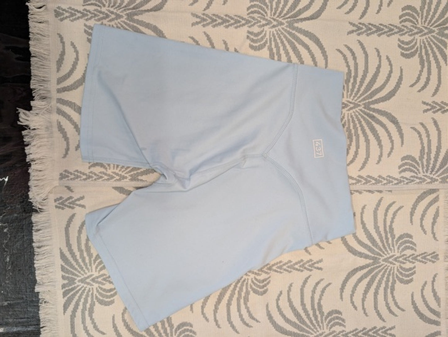 Four Three Seven Light Blue High Waist Biker Shorts - Small