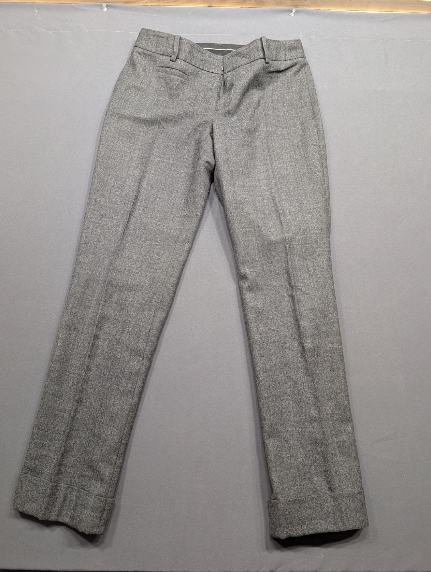 Club Monaco Women's Size 4 Grey Wool Blend Dress Trousers Cuffed