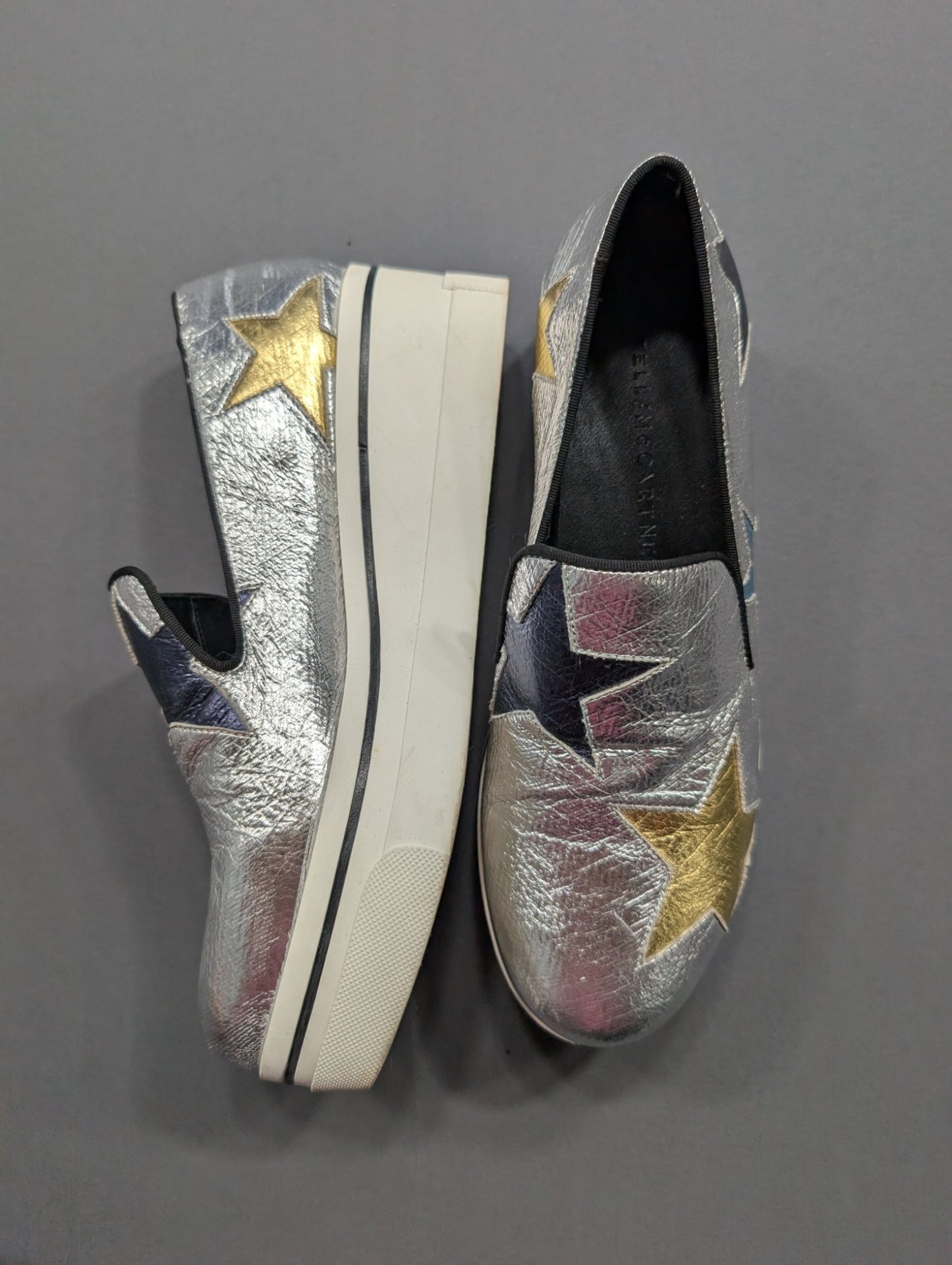 Stella McCartney Binx Star Slip-On Sneaker Silver Metallic