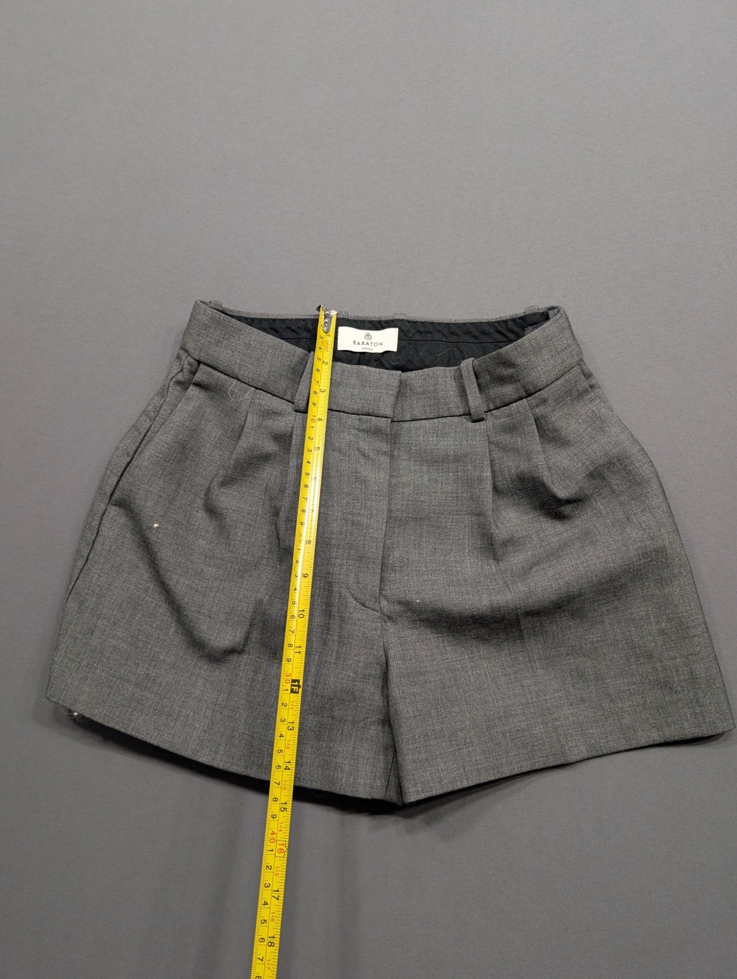 Babaton Aritzia Women's Pleated Dress Shorts Size 4 Grey