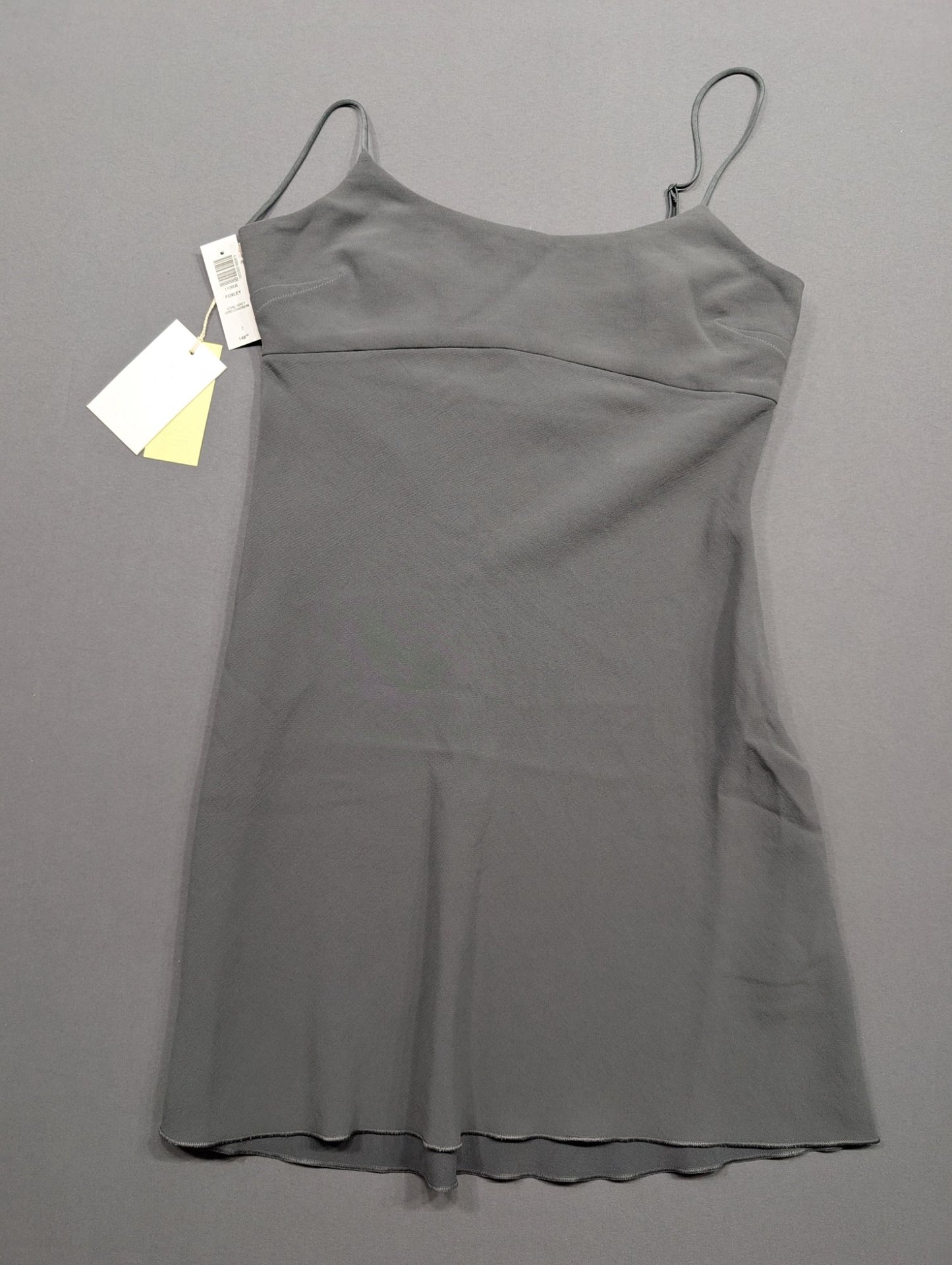Foxley Coal Grey Mini Slip Dress Spaghetti Strap NWT Size 2