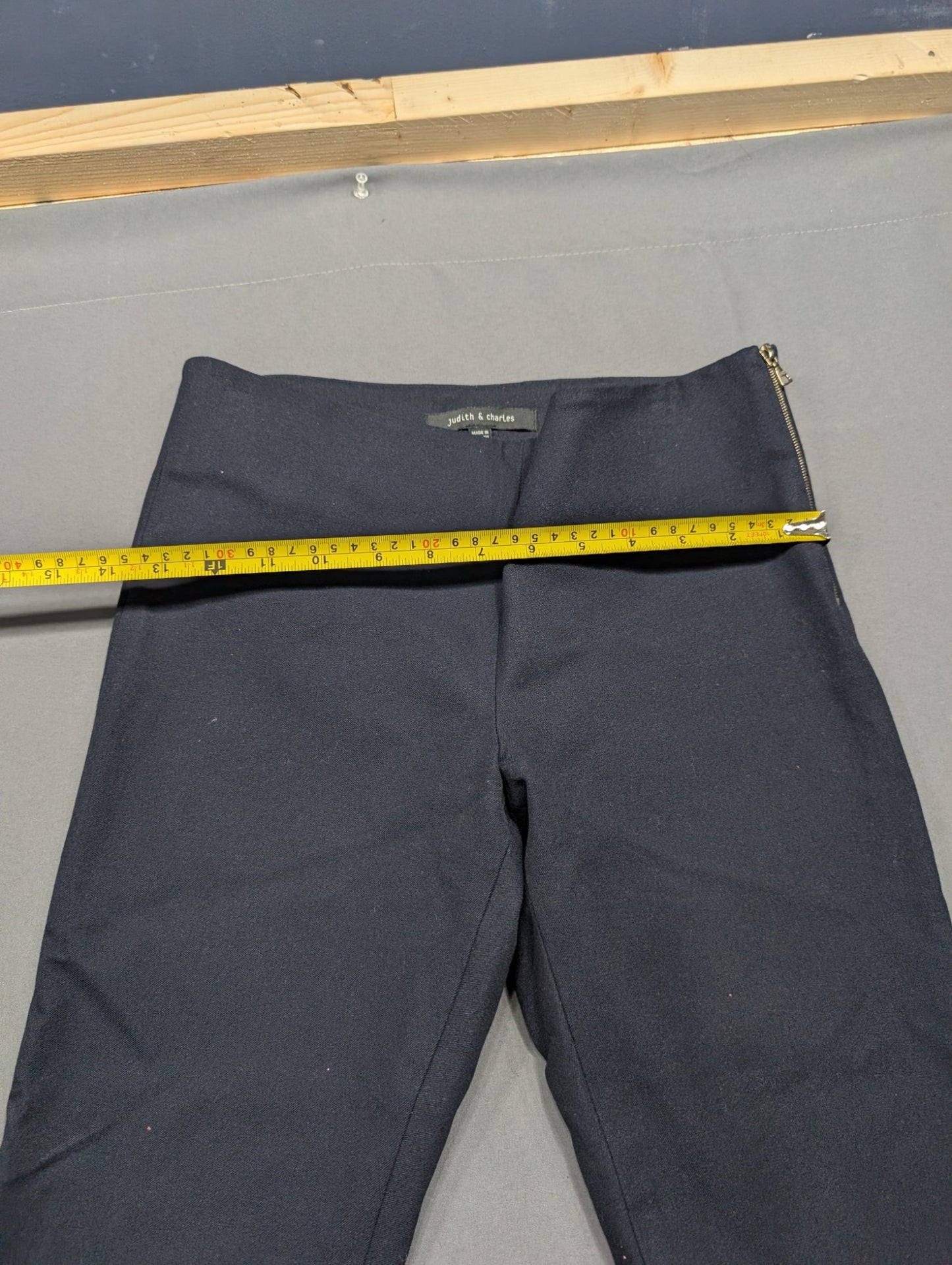 Judith & Charles Navy Slim Dress Pants Size 0 Side Zip