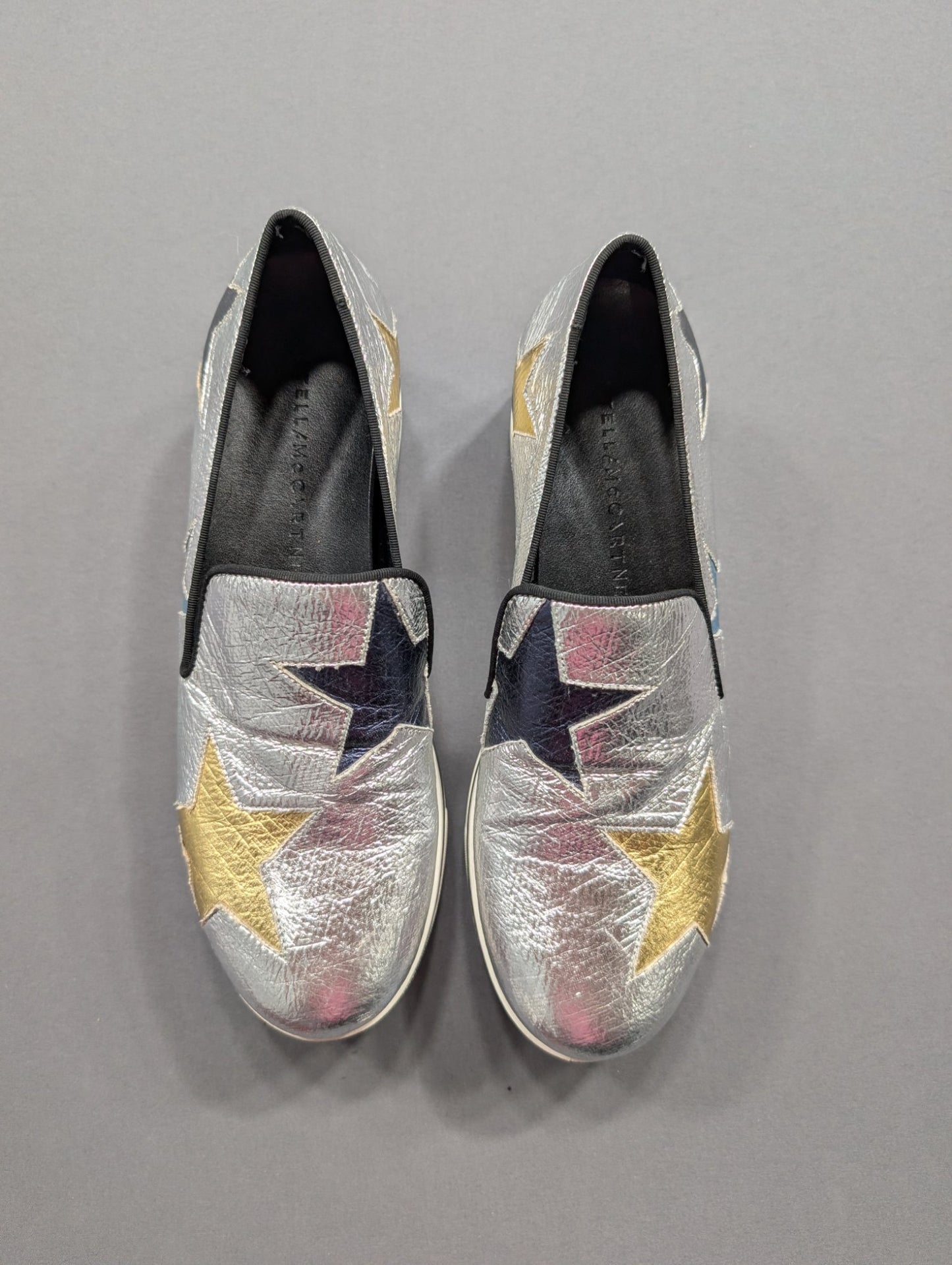 Stella McCartney Binx Star Slip-On Sneaker Silver Metallic