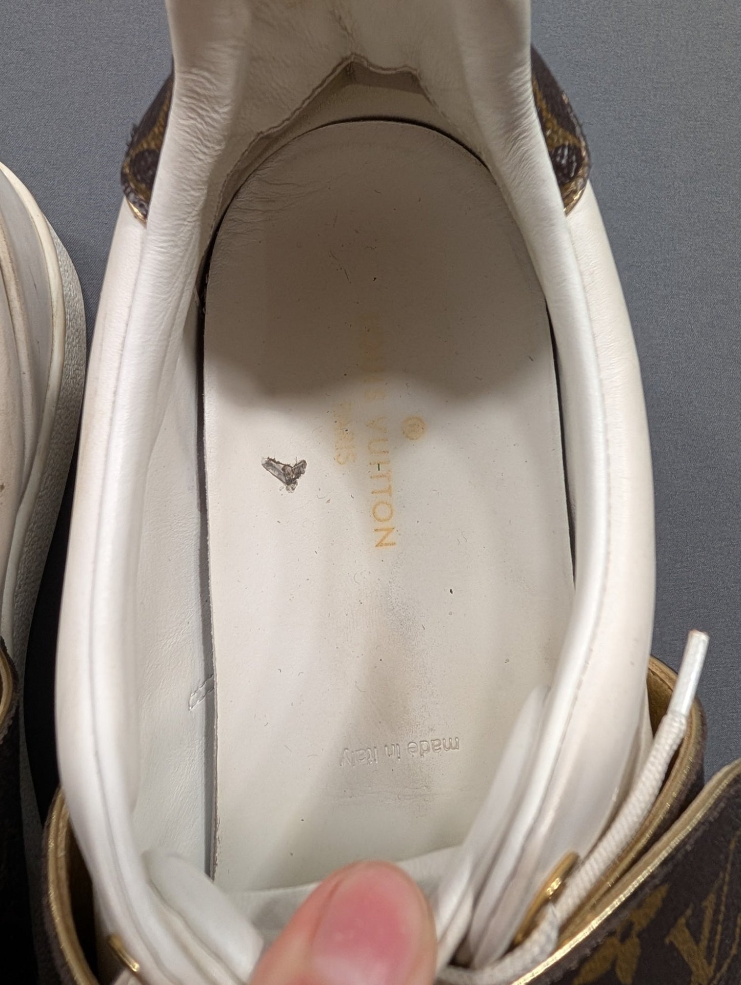 Louis Vuitton Frontrow Sneaker White Monogram Strap Women's