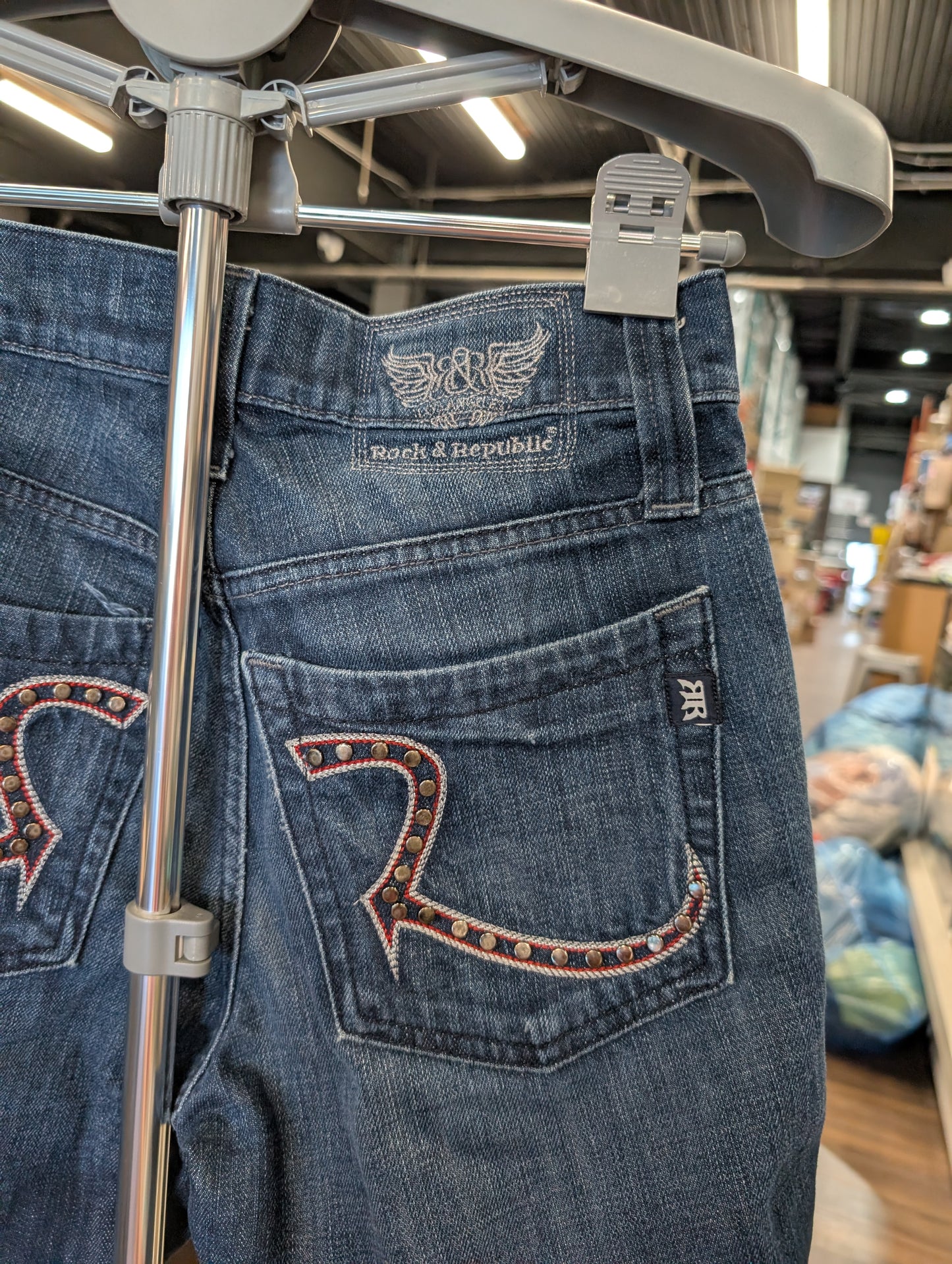Rock & Republic Embellished Bootcut Jeans Size 28