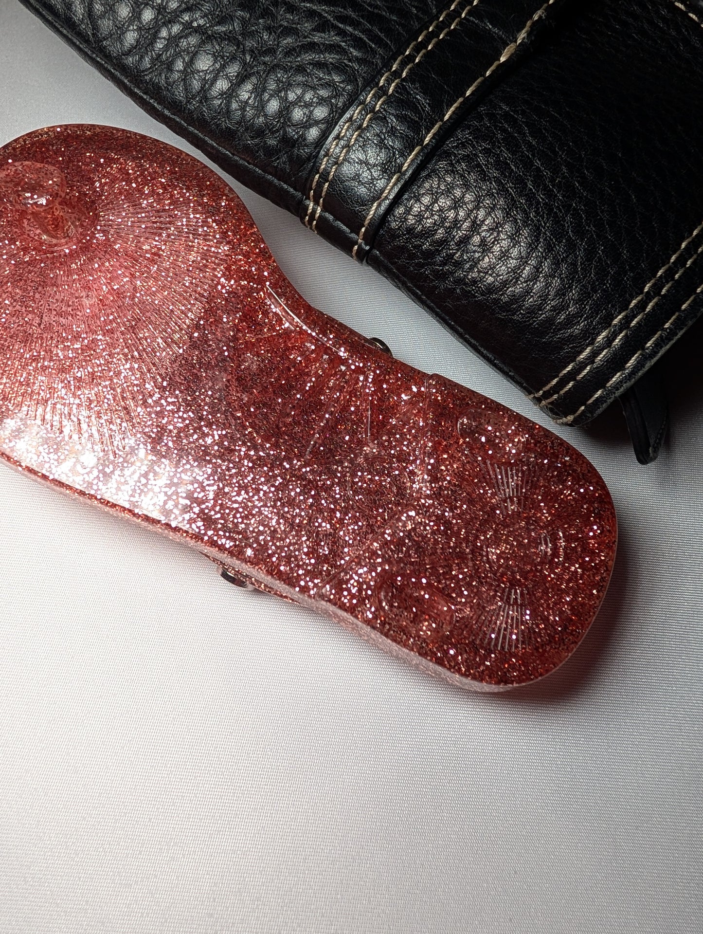 Michael Michael Kors Pink Glitter Jelly Sandals (Kids)