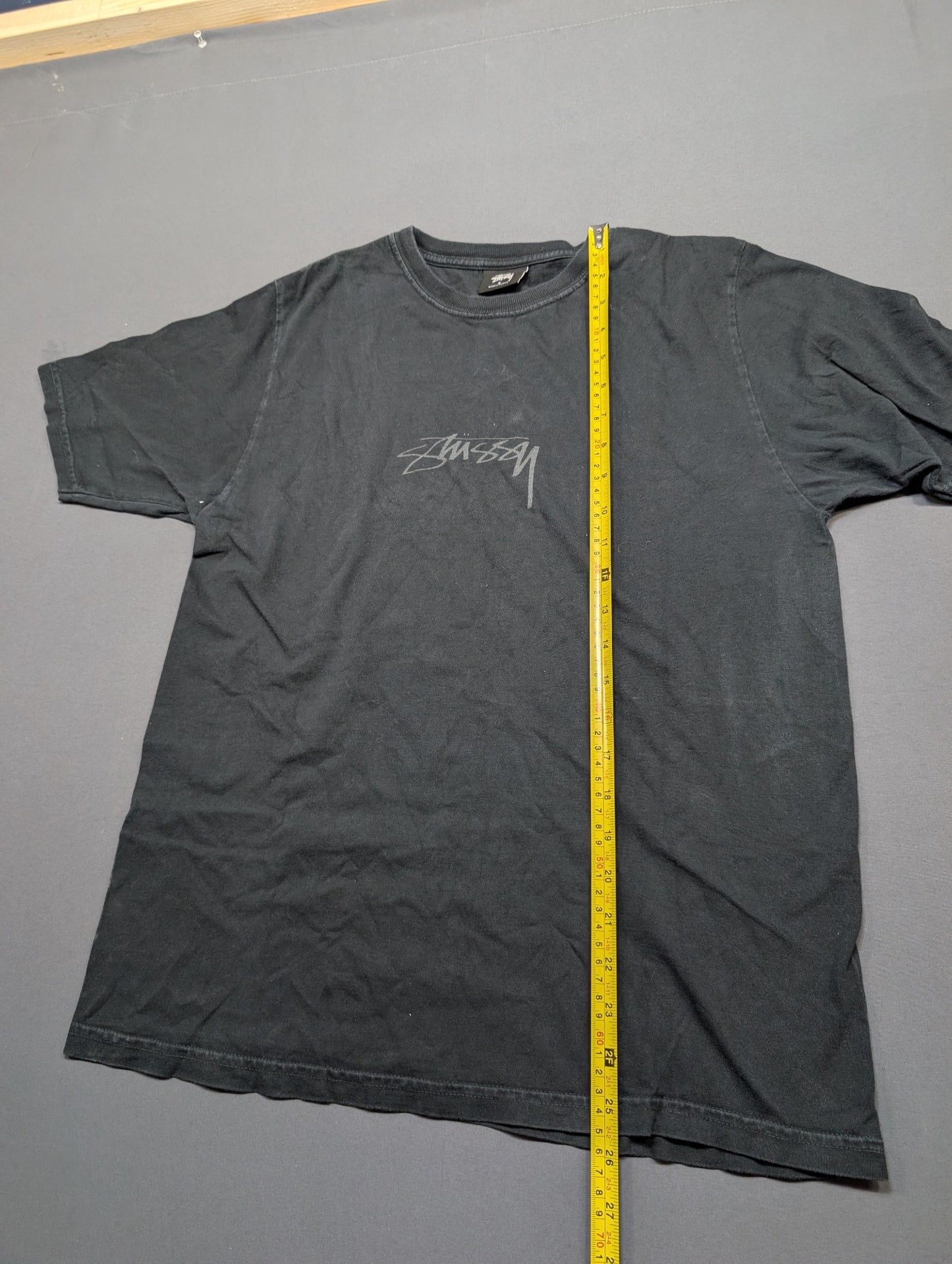 Stussy Increase the Peace Tee Faded Black Graphic T-Shirt Size S