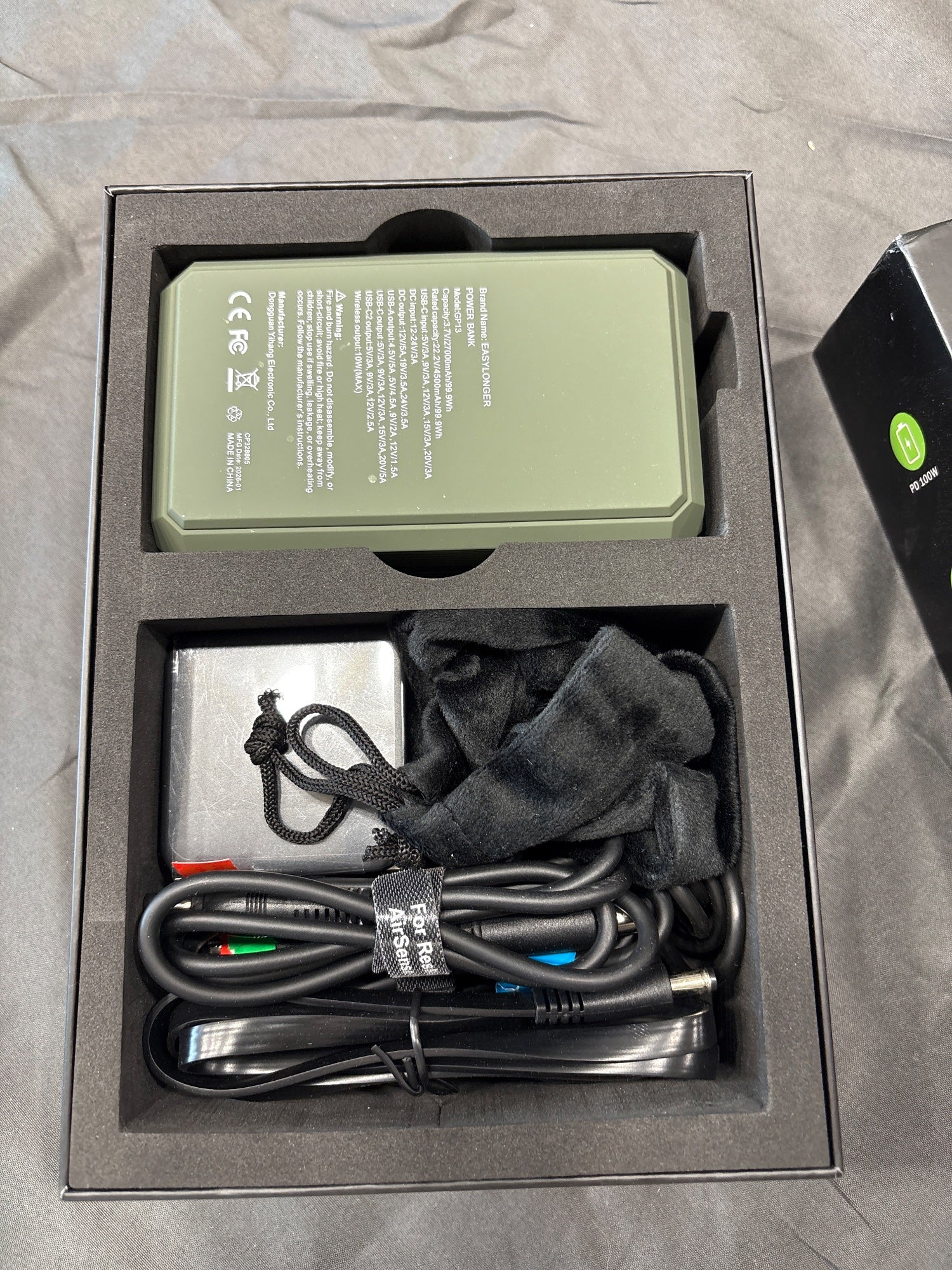 EasyLonger ES270 CPAP Travel Battery 27000mAh 99.9Wh Open Box