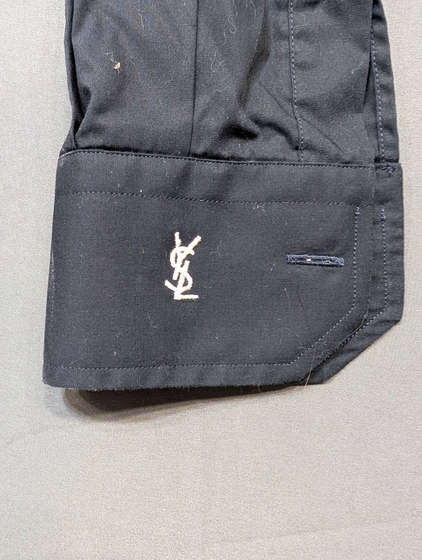 Yves Saint Laurent Pour Homme Black Dress Shirt Size 39 (15.5)
