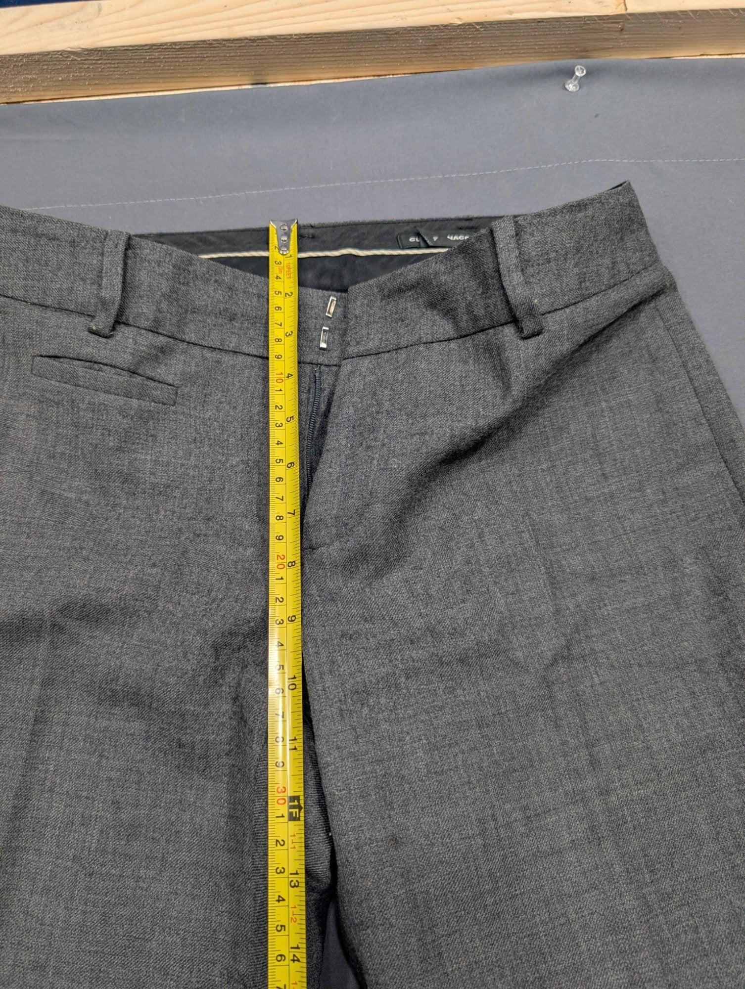 Club Monaco Women's Size 4 Grey Wool Blend Dress Trousers Cuffed