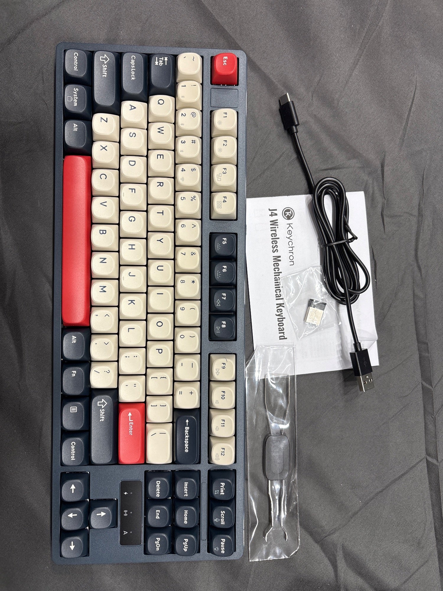 Keychron J4 TKL Wireless Mechanical Keyboard with Red Switches