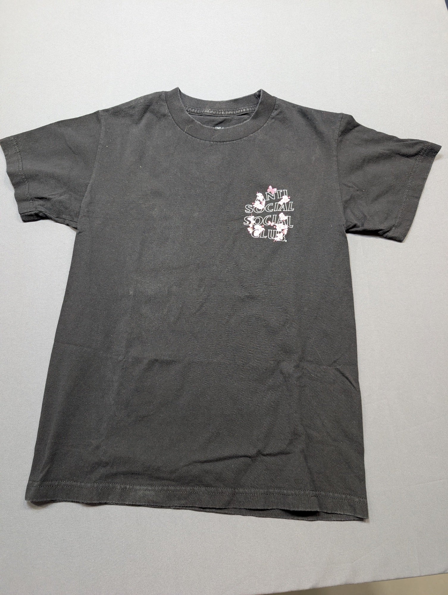 Anti Social Social Club Cherry Blossom Tee Black T-Shirt Size S