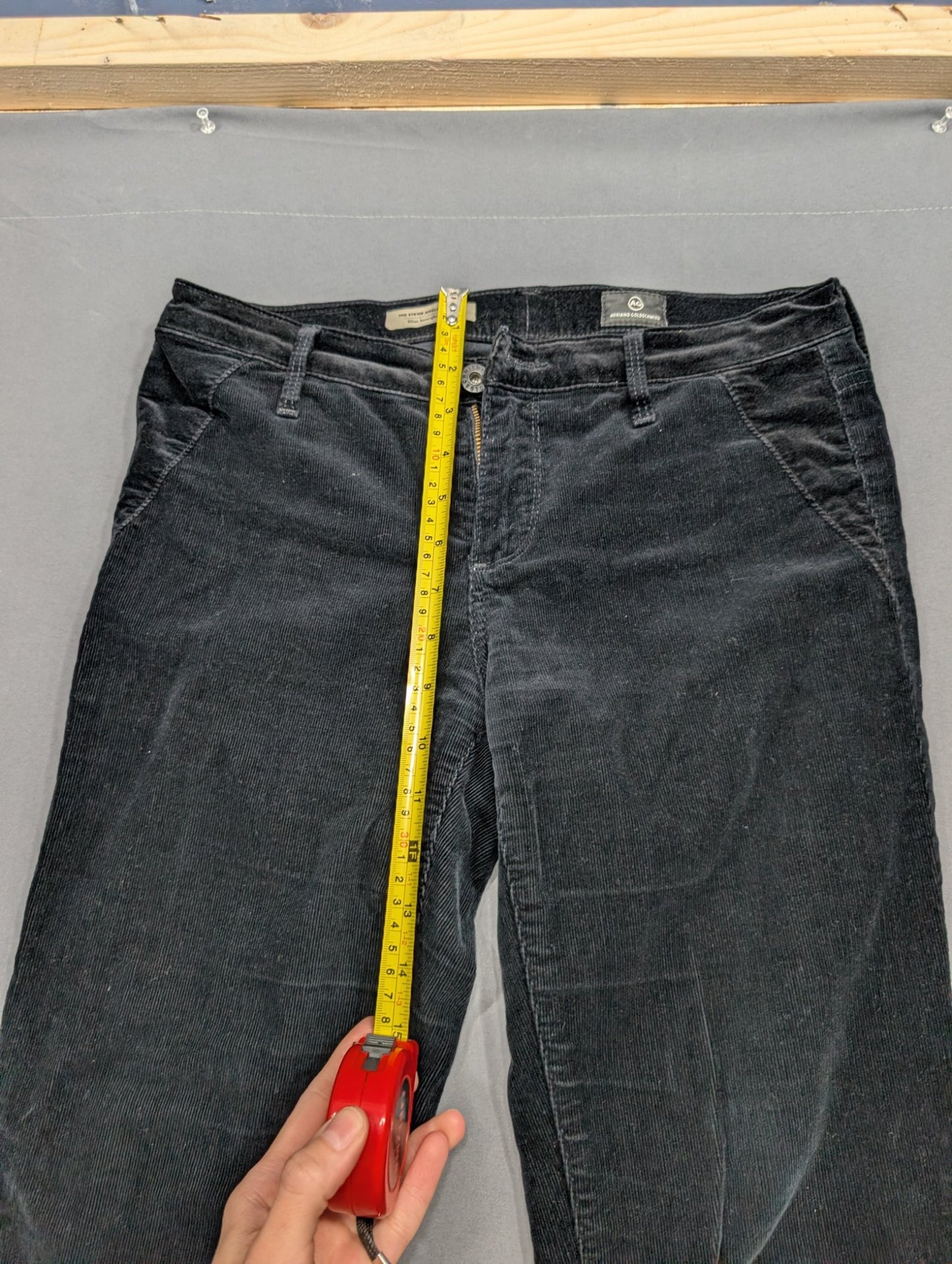 AG Adriano Goldschmied Stevie Ankle Jodhpur Cord 28R Slim Straight