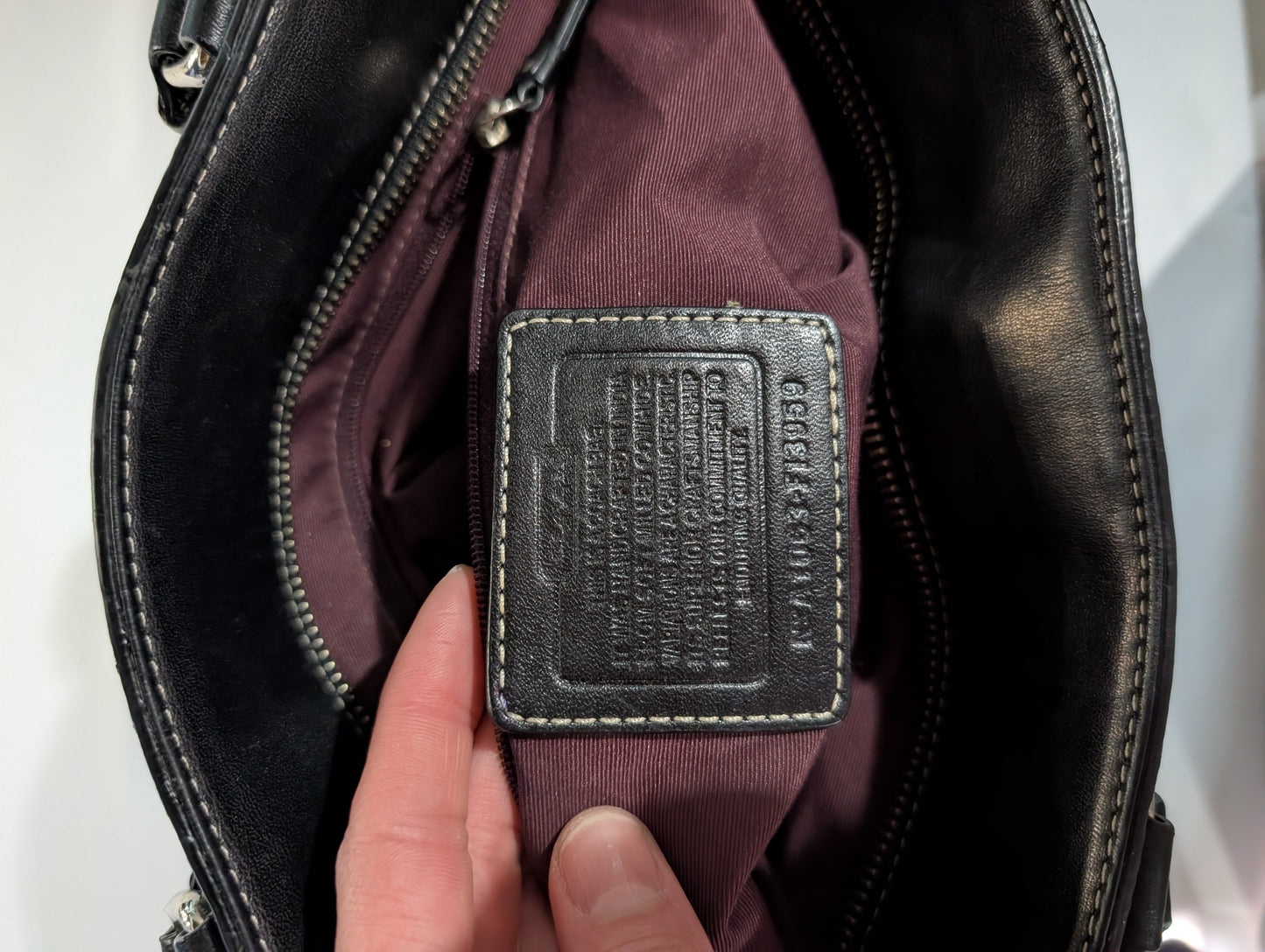 Coach Black Leather Shoulder Tote Bag