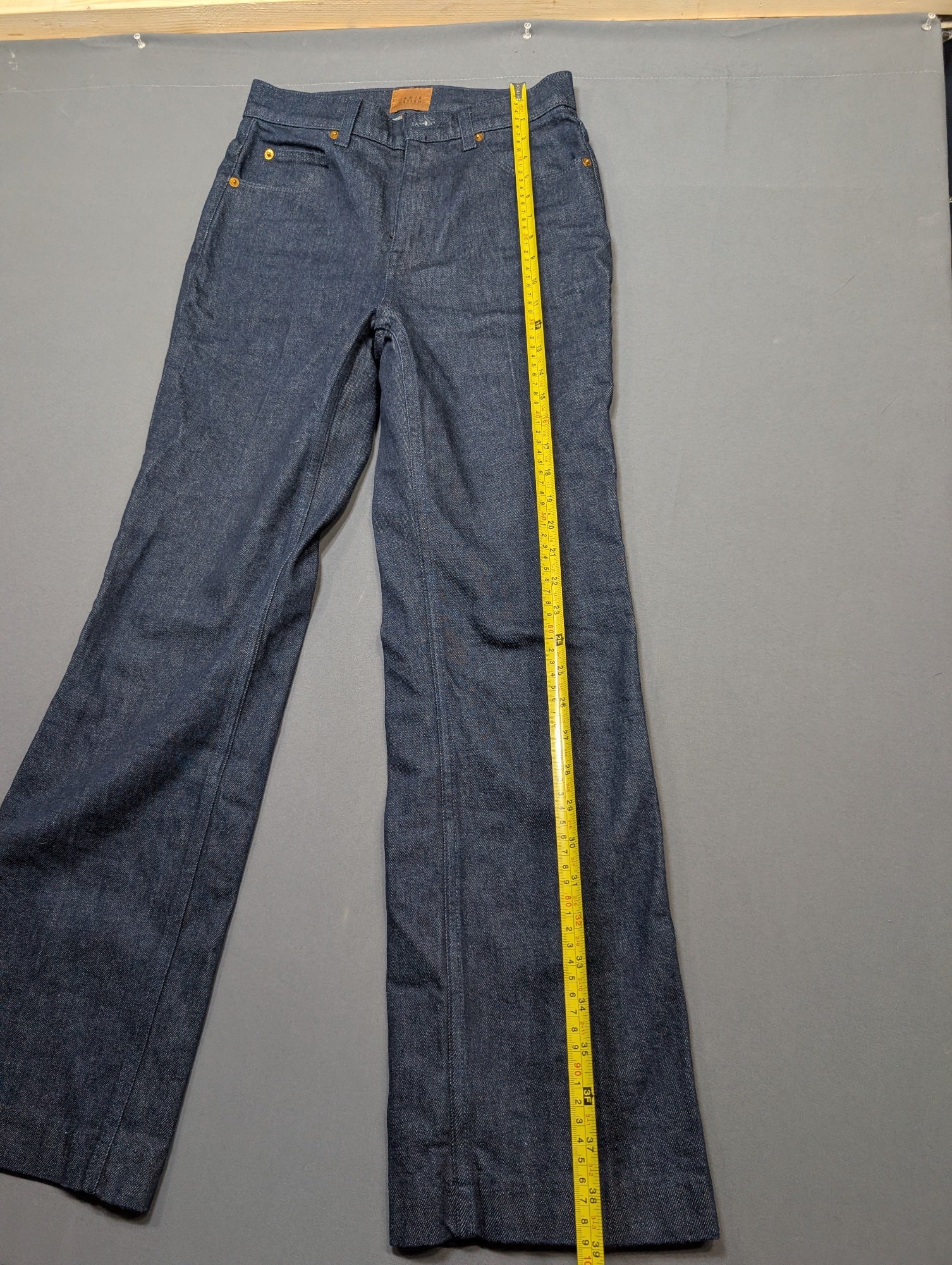Jamie Haller Women's High-Rise Flare Jeans Dark Wash Size 26 Made USA