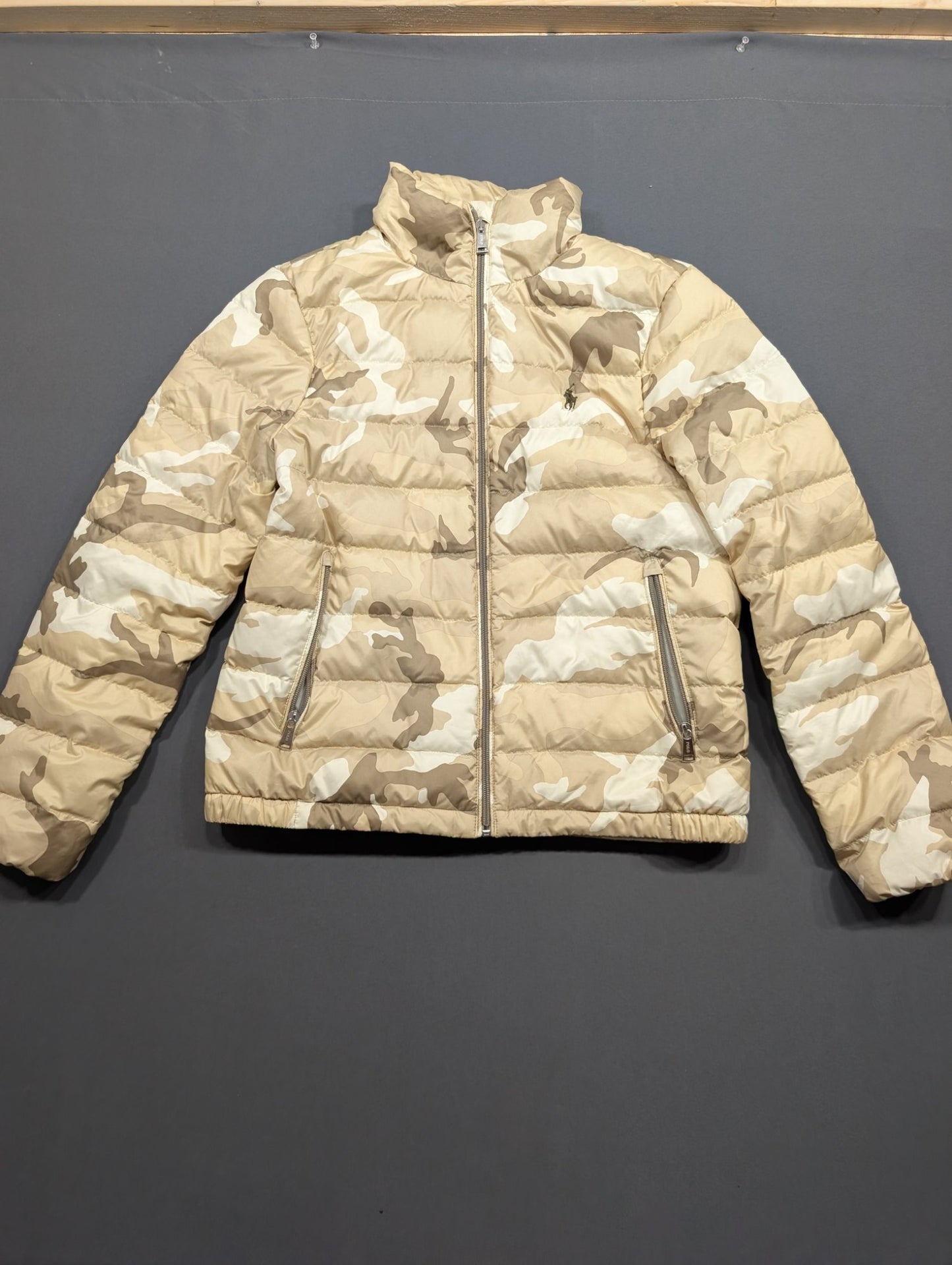 Polo Ralph Lauren Desert Camo Puffer Jacket Size S Women's