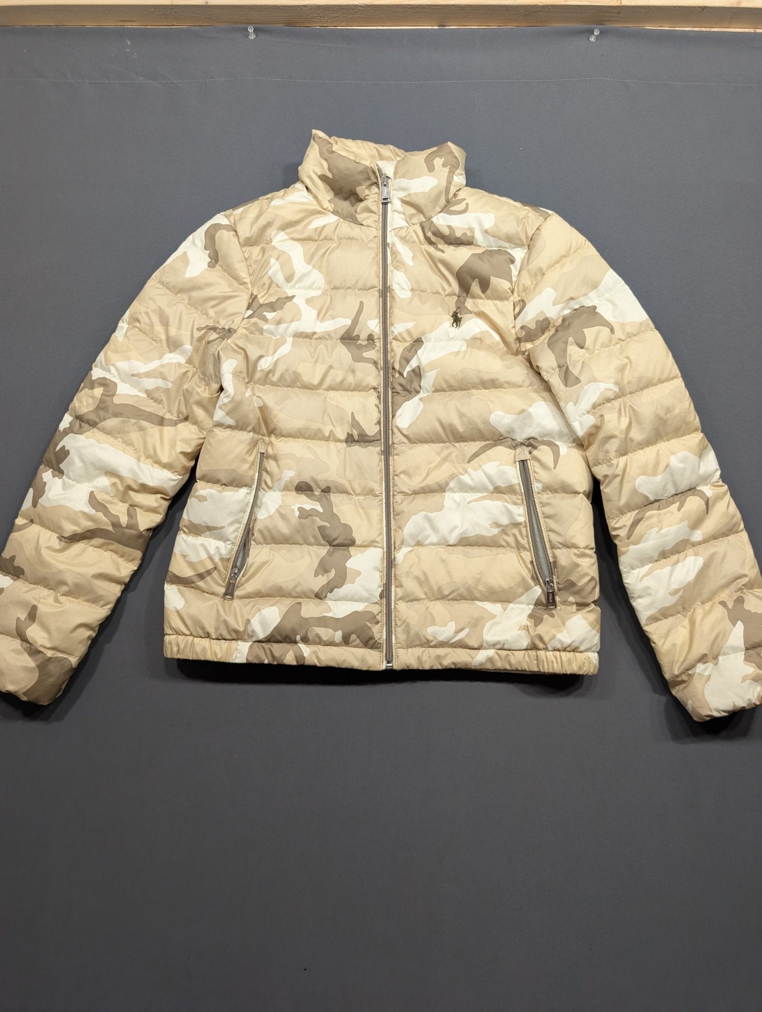 Polo Ralph Lauren Desert Camo Puffer Jacket Size S Women's