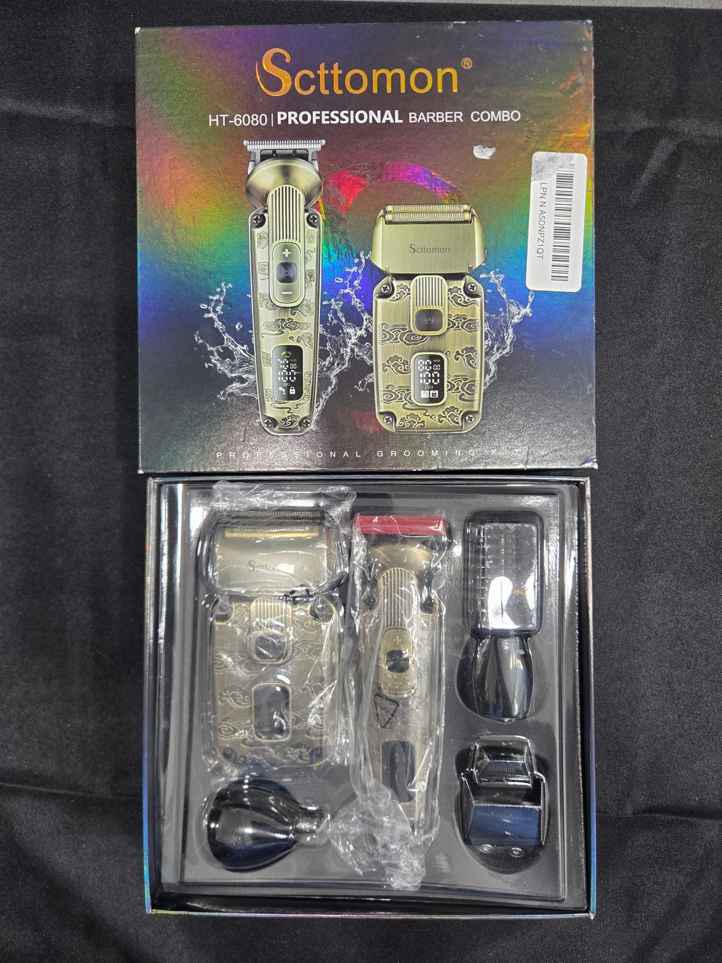 Scttomon HT-6080 Professional Barber Combo Trimmer & Shaver Kit