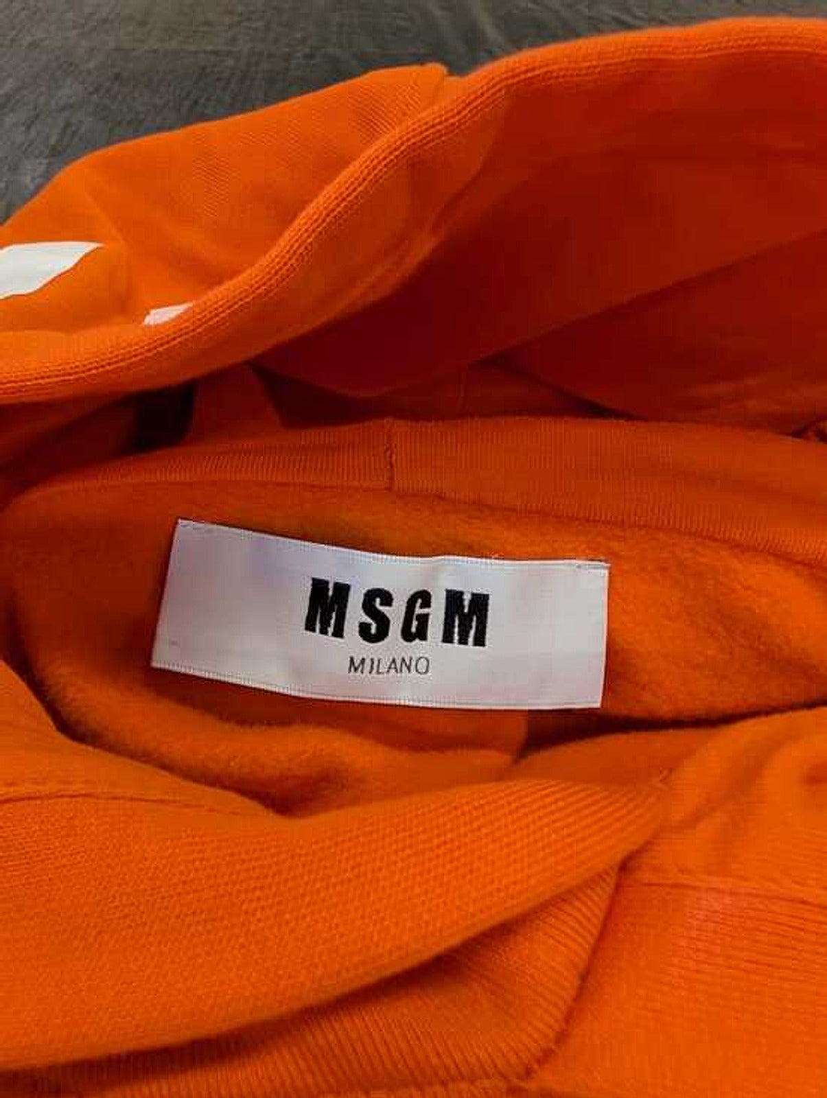 MSGM Milano Orange Hoodie, Size S - Like New