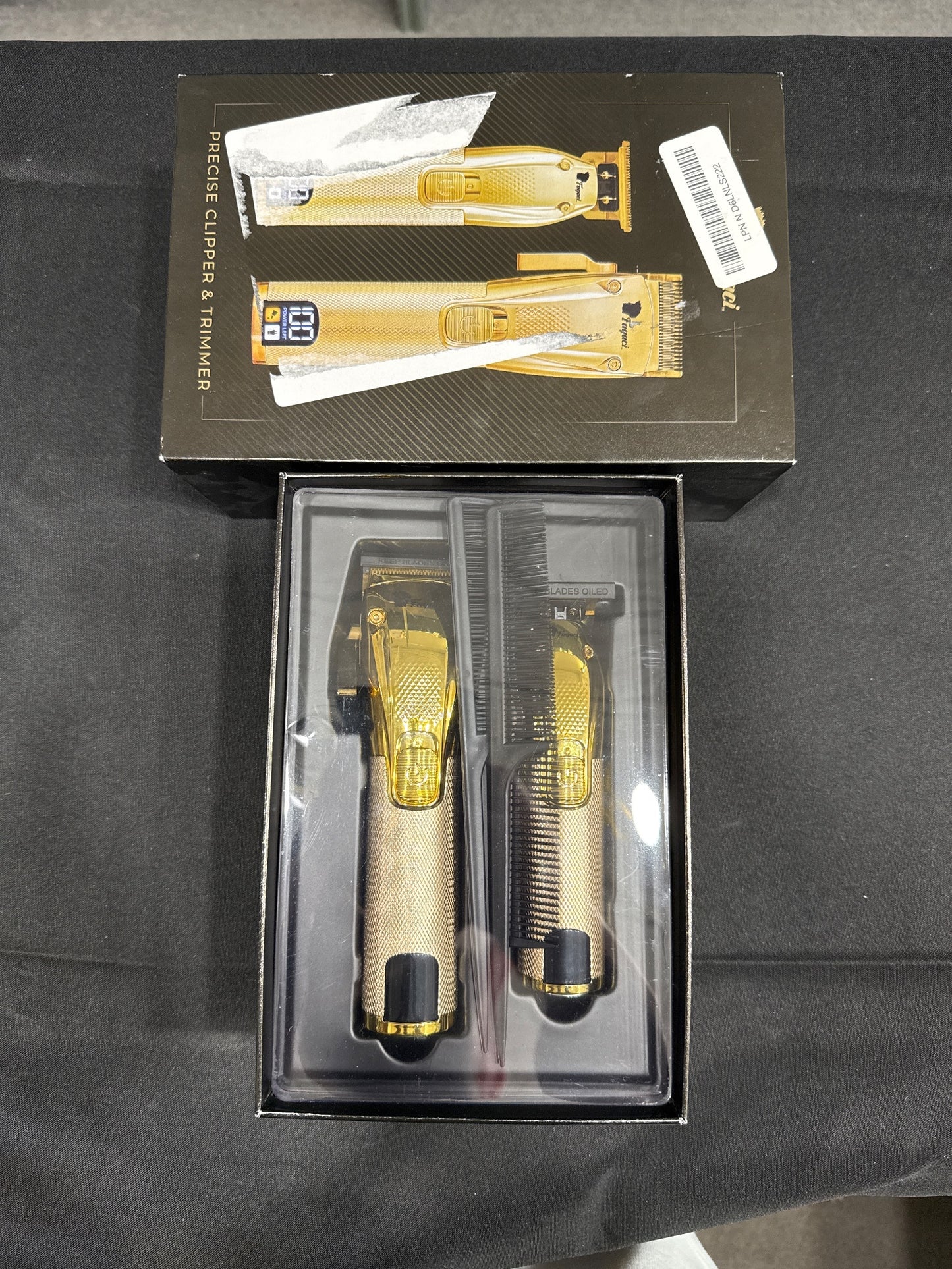 Fagaci Precise Clipper & Trimmer Set Gold Cordless Barber Kit