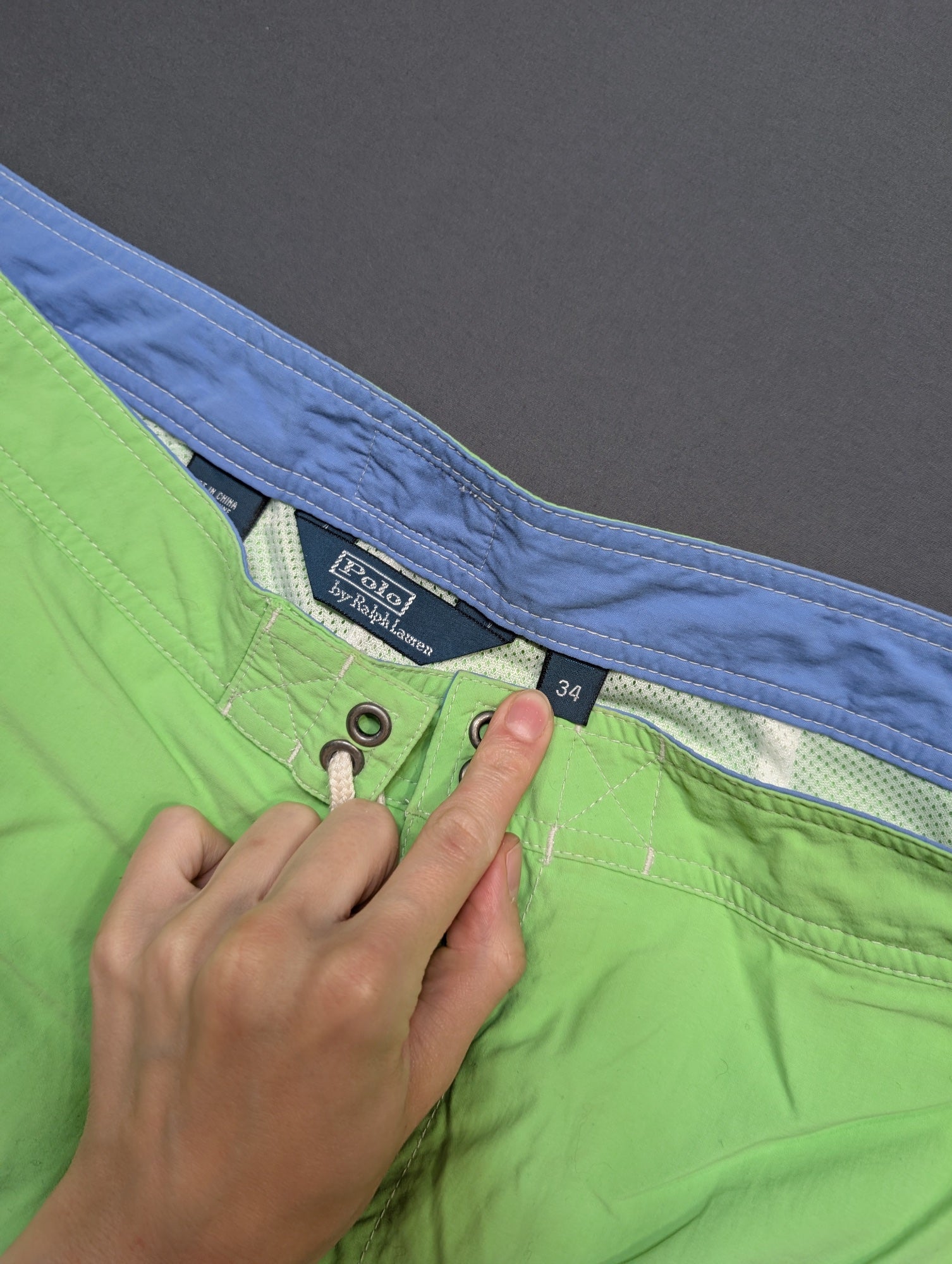 Polo Ralph Lauren Men's Board Shorts Swim Trunks Green Size 34