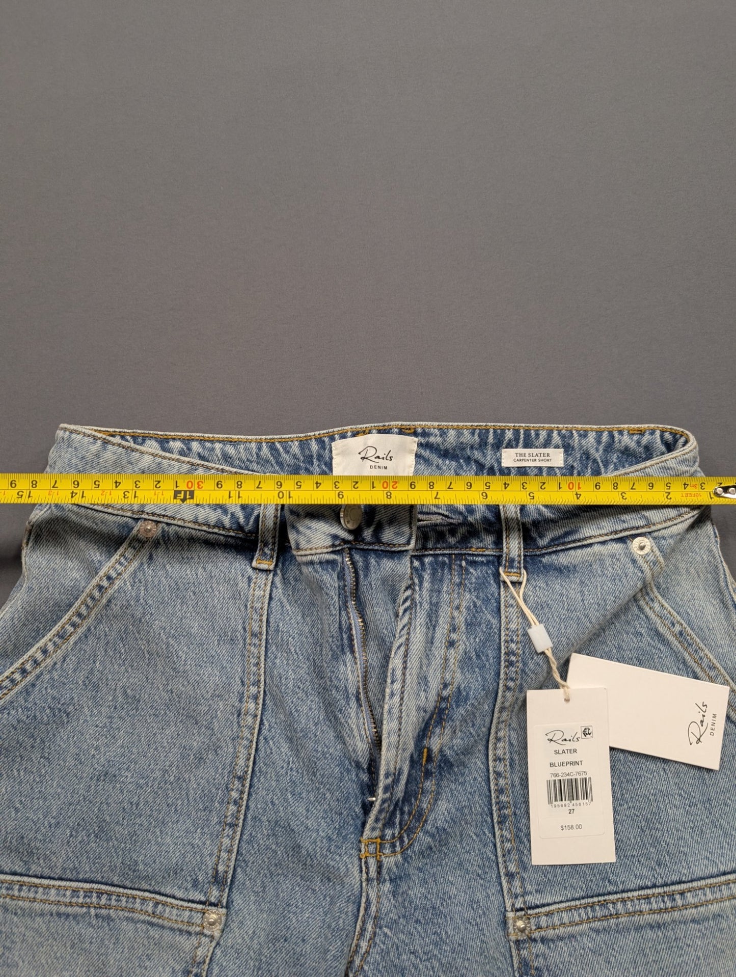 Rails Denim Slater Carpenter Short Blueprint Size 27 NWT