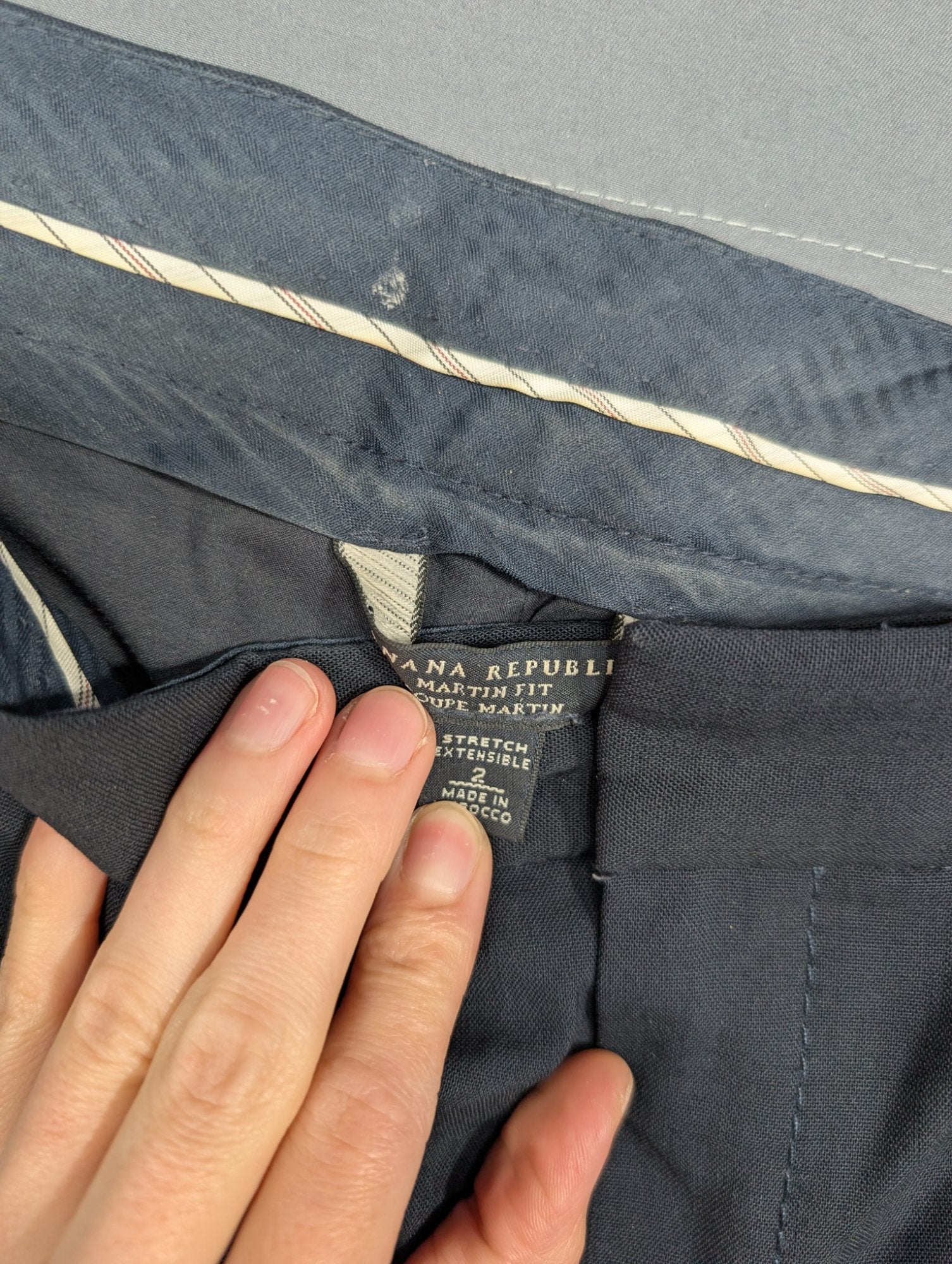 Banana Republic Martin Fit Stretch Dress Pants Navy Sz 2