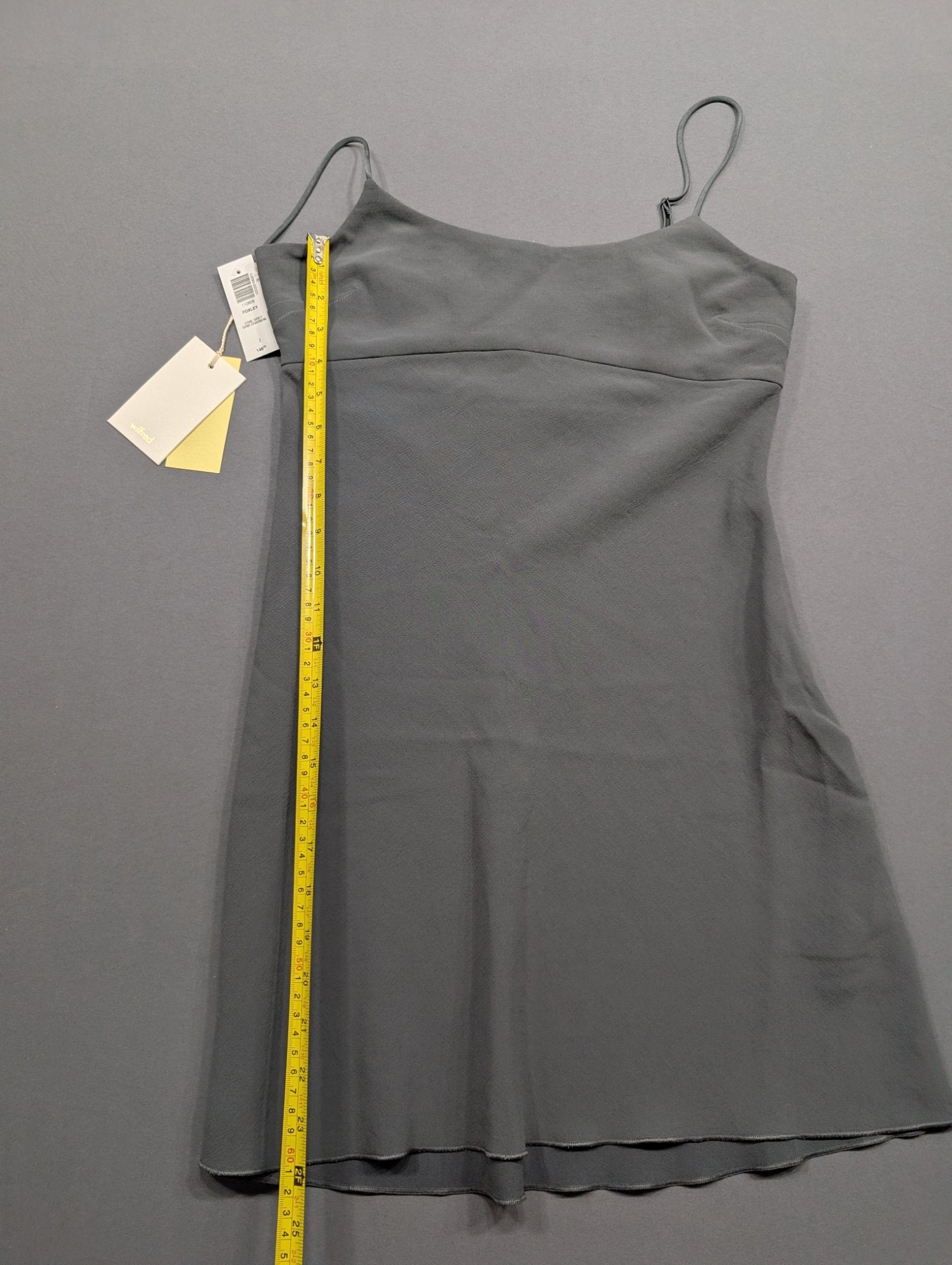 Foxley Coal Grey Mini Slip Dress Spaghetti Strap NWT Size 2